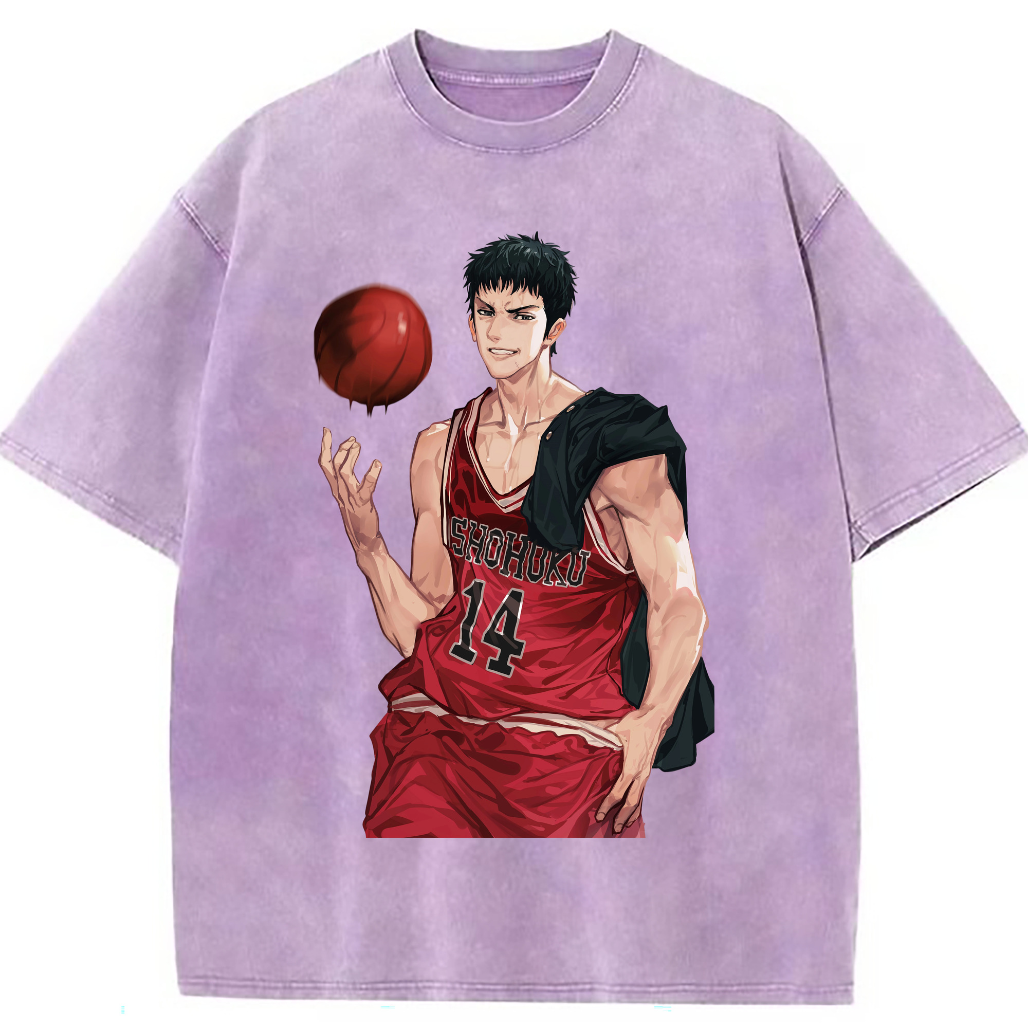 （画像用） SLAM DUNK／スラムダンク 綿100% ヴィンテージ風 半袖Tシャツ（フロントプリント）