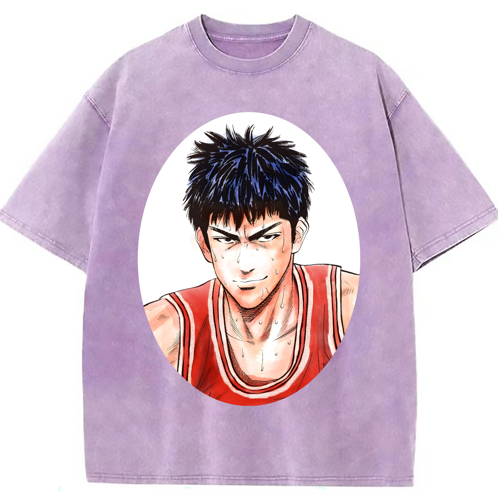（画像用） SLAM DUNK／スラムダンク 綿100% ヴィンテージ風 半袖Tシャツ（フロントプリント）
