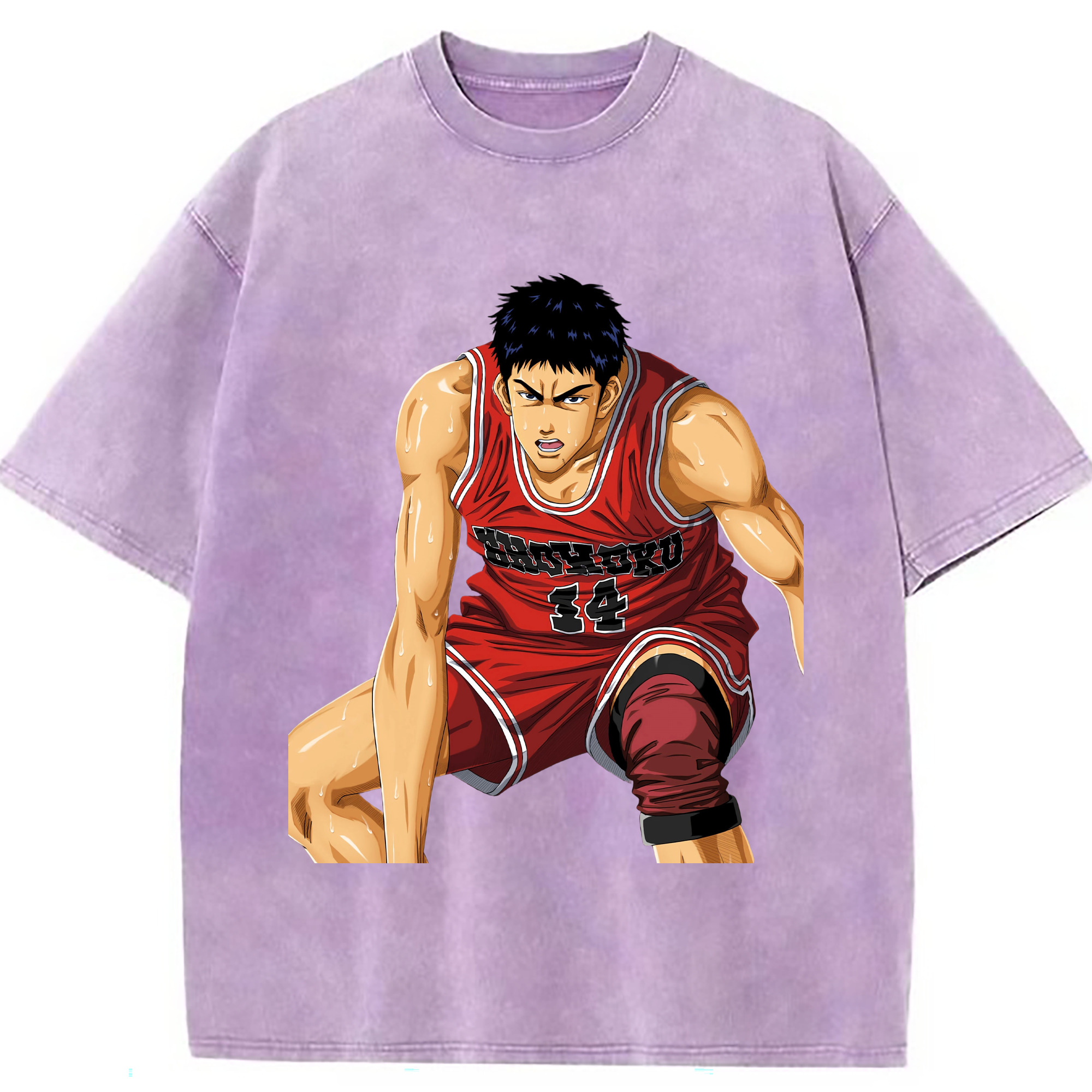 （画像用） SLAM DUNK／スラムダンク 綿100% ヴィンテージ風 半袖Tシャツ（フロントプリント）