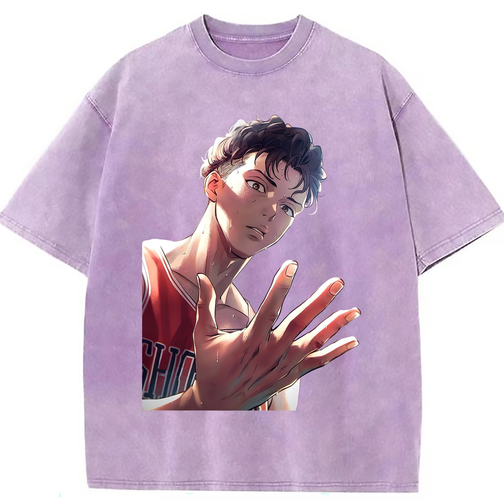 （画像用） SLAM DUNK／スラムダンク 綿100% ヴィンテージ風 半袖Tシャツ（フロントプリント）