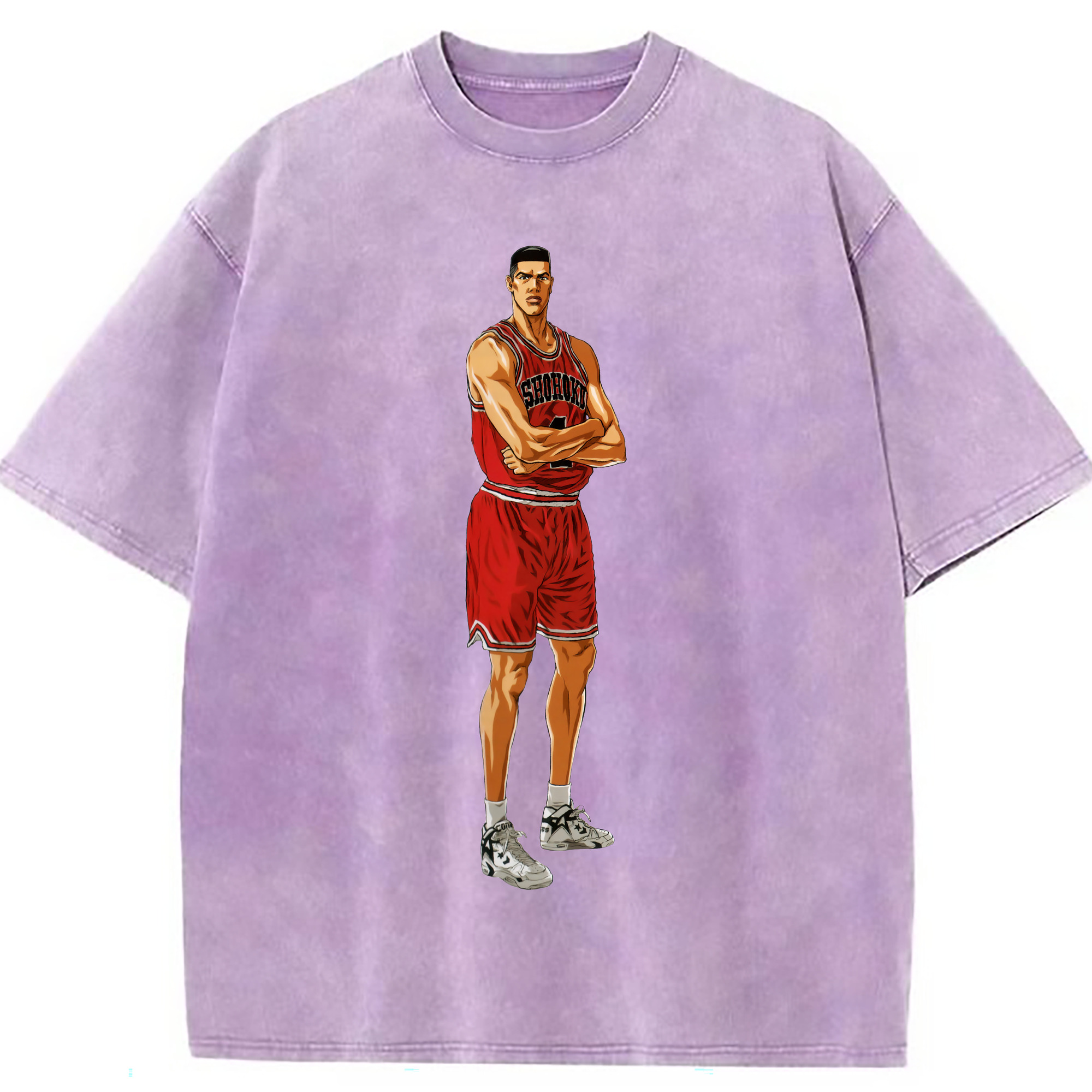 （画像用） SLAM DUNK／スラムダンク 綿100% ヴィンテージ風 半袖Tシャツ（フロントプリント）