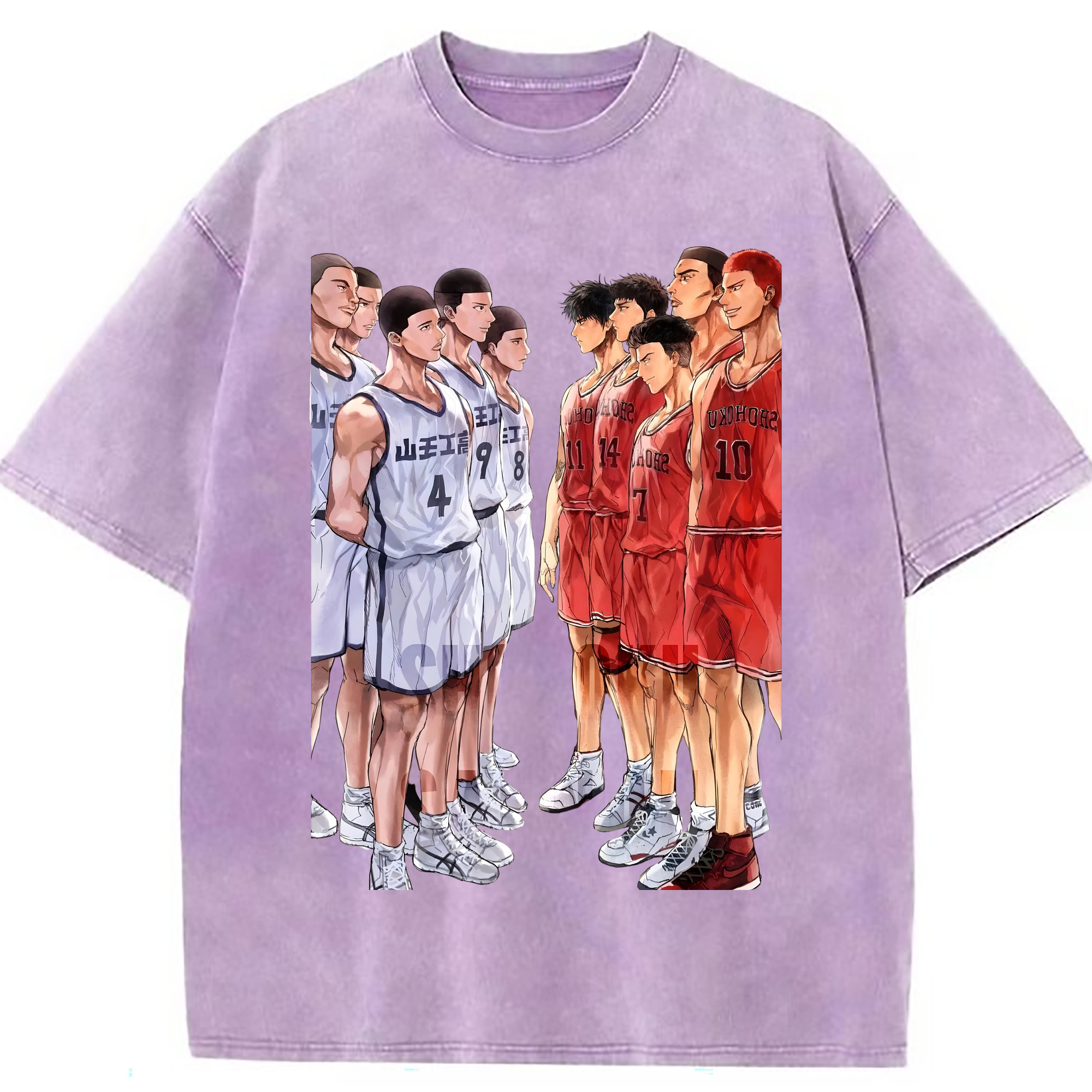 （画像用） SLAM DUNK／スラムダンク 綿100% ヴィンテージ風 半袖Tシャツ（フロントプリント）