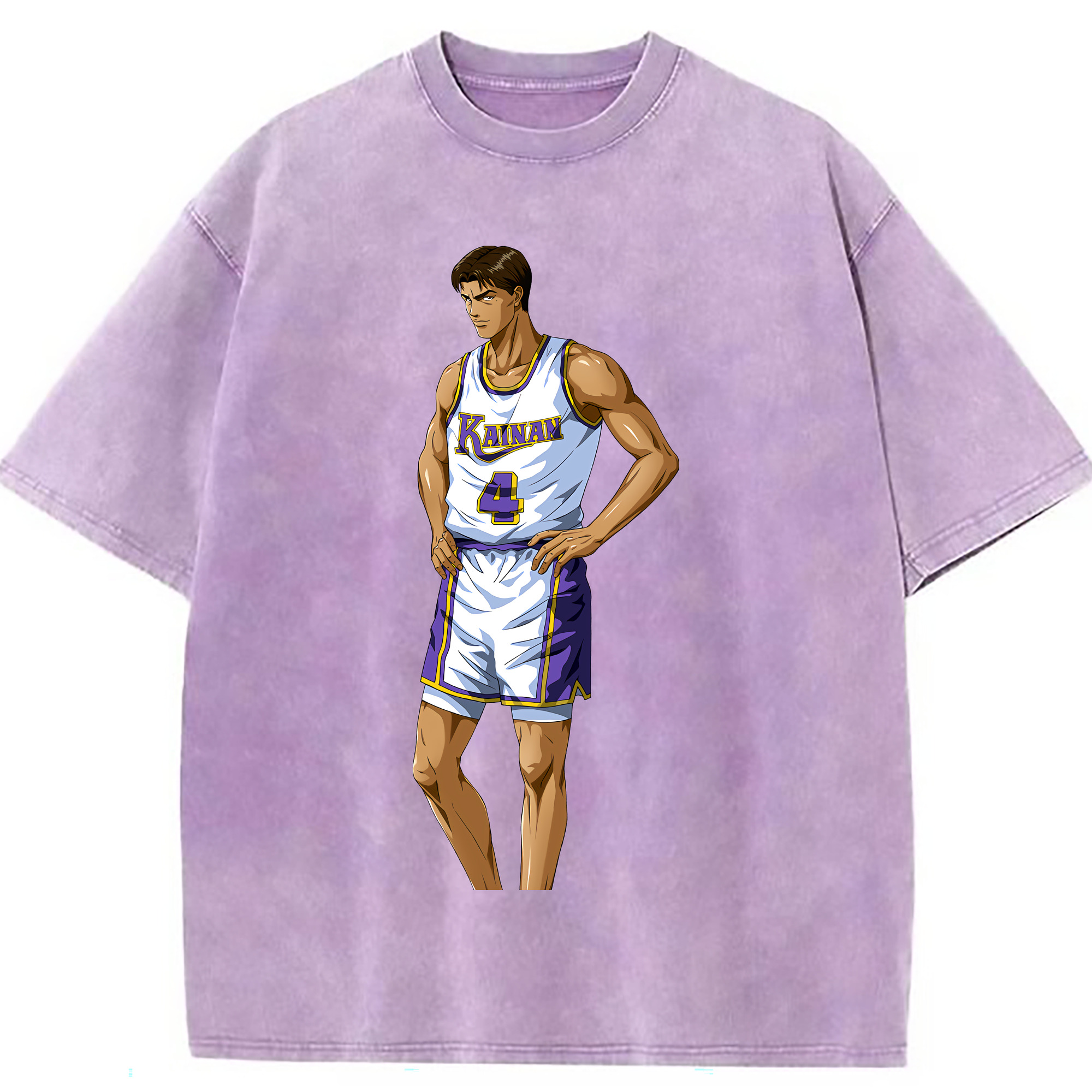 （画像用） SLAM DUNK／スラムダンク 綿100% ヴィンテージ風 半袖Tシャツ（フロントプリント）