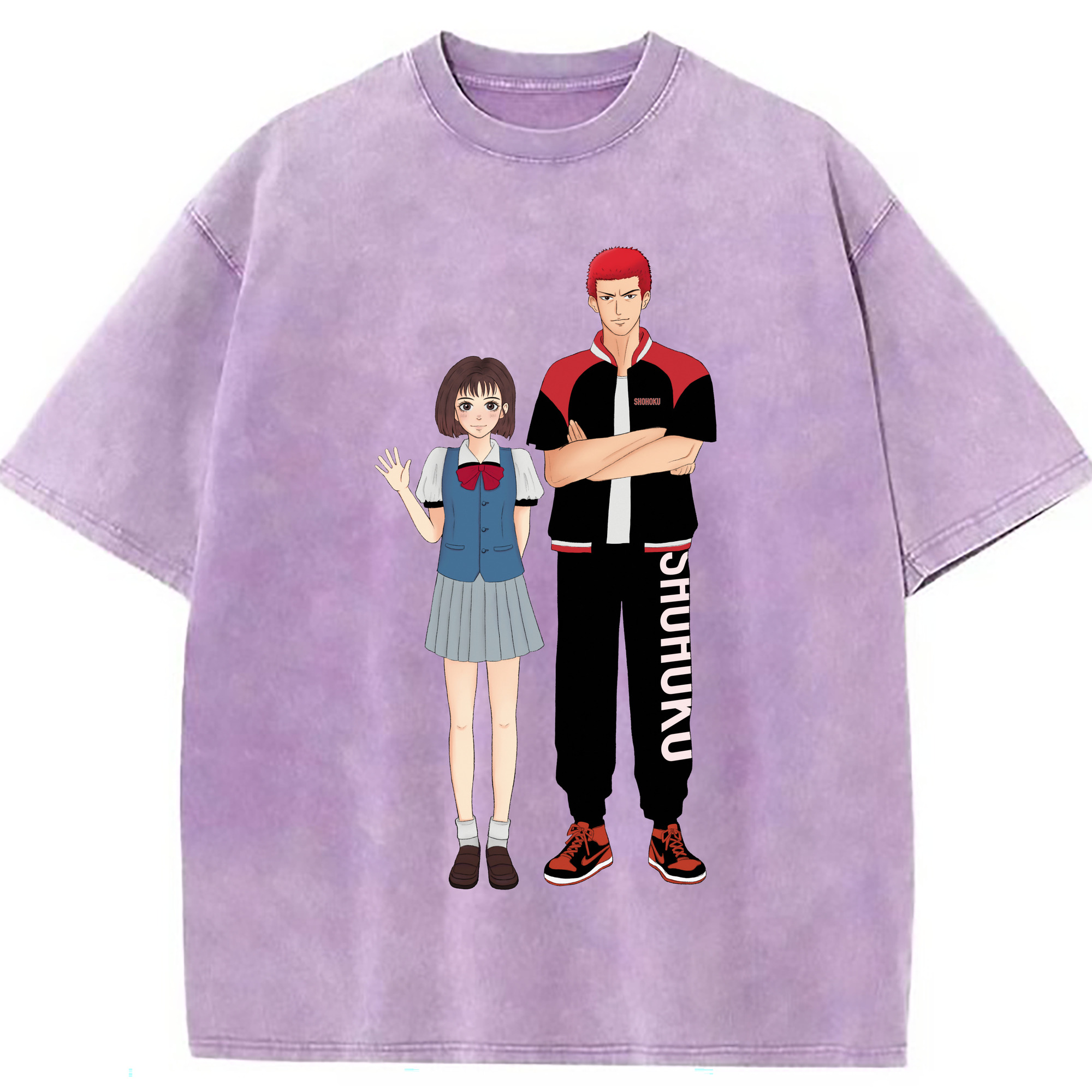 （画像用） SLAM DUNK／スラムダンク 綿100% ヴィンテージ風 半袖Tシャツ（フロントプリント）