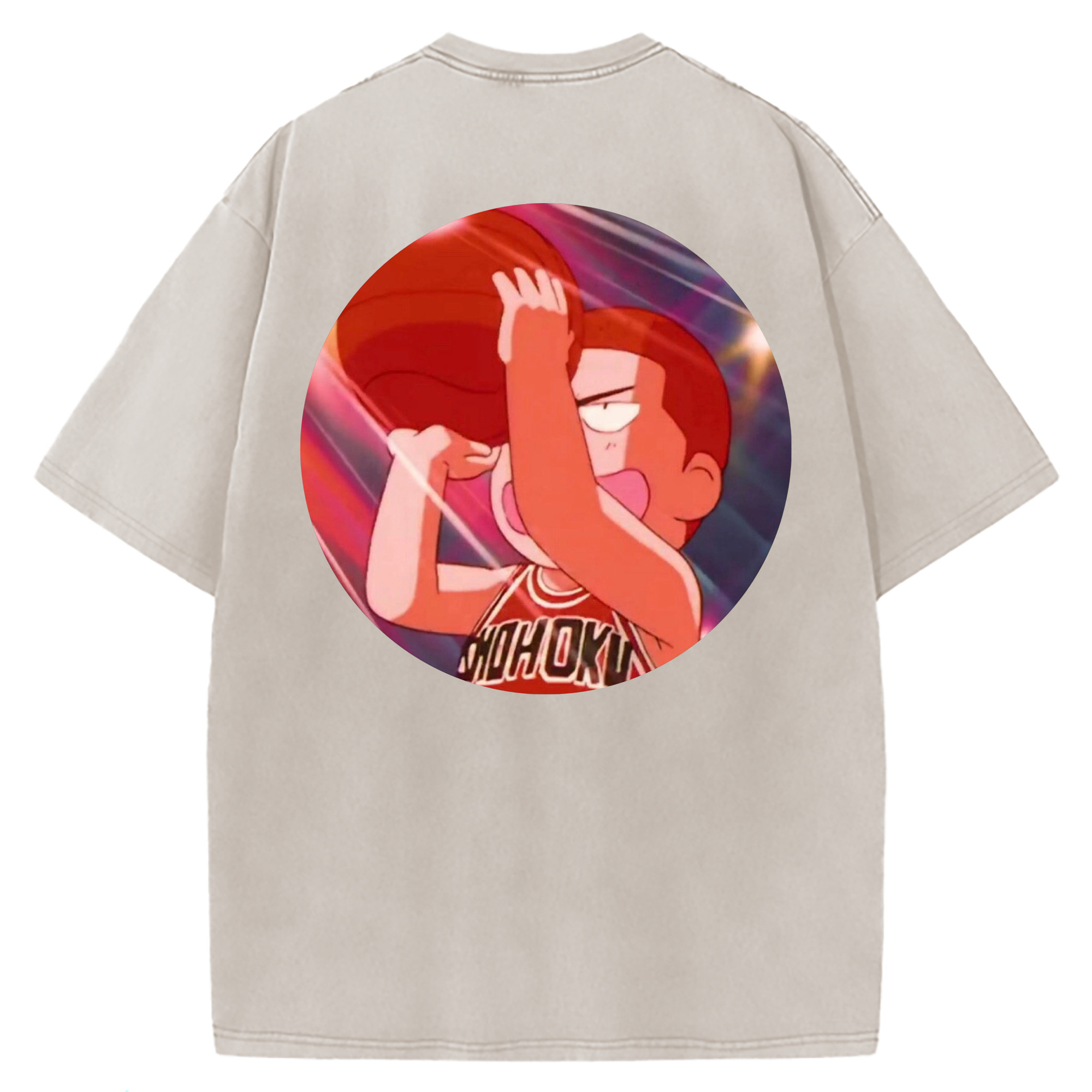 （画像用） SLAM DUNK／スラムダンク 綿100% ヴィンテージ風 半袖Tシャツ（背面プリント）