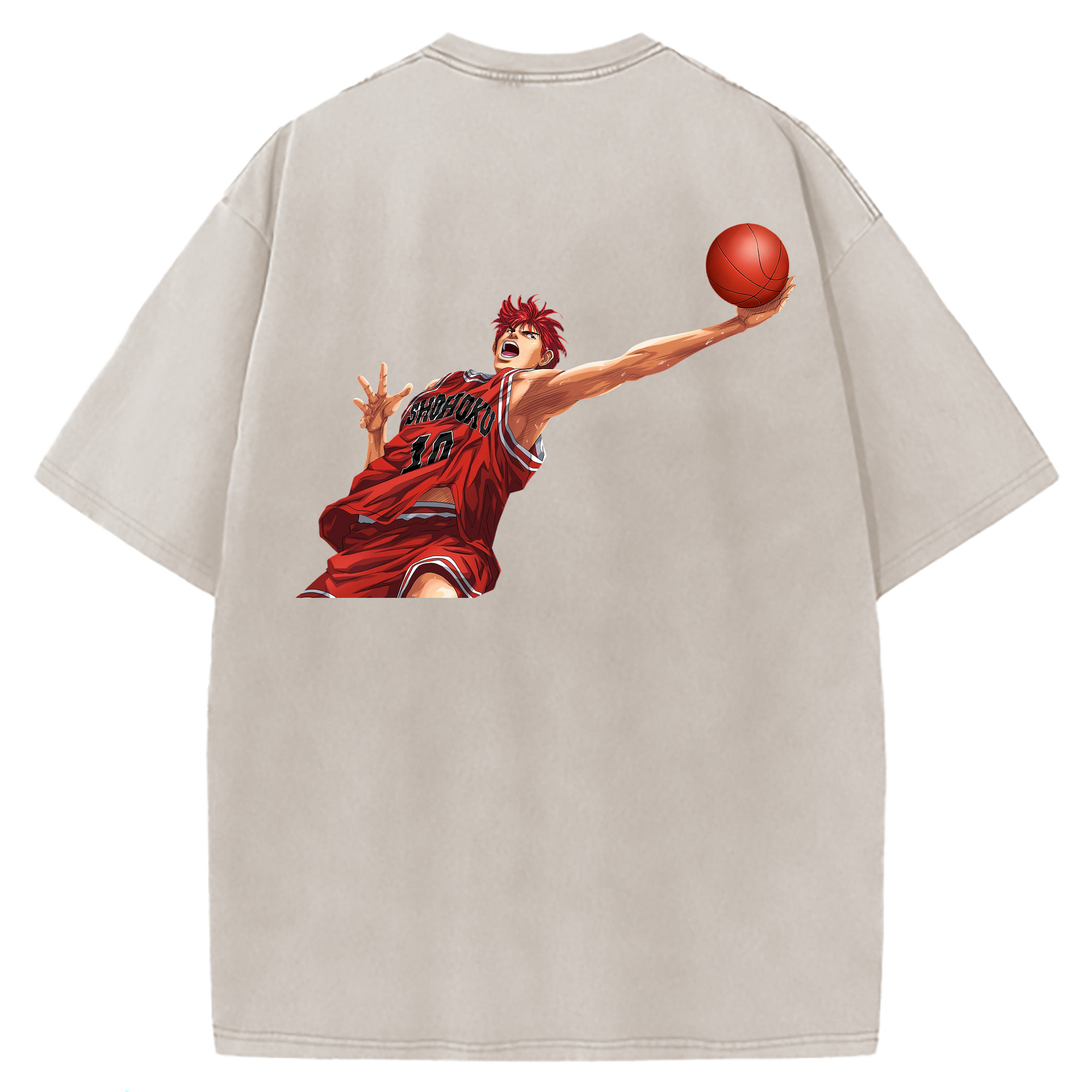 （画像用） SLAM DUNK／スラムダンク 綿100% ヴィンテージ風 半袖Tシャツ（背面プリント）