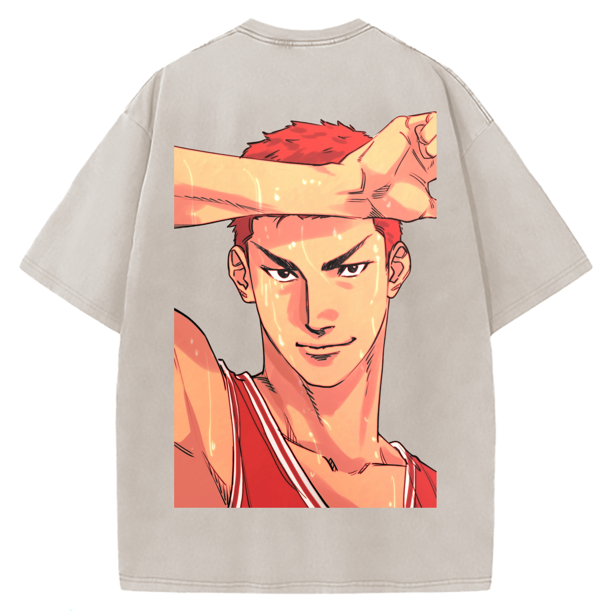 （画像用） SLAM DUNK／スラムダンク 綿100% ヴィンテージ風 半袖Tシャツ（背面プリント）