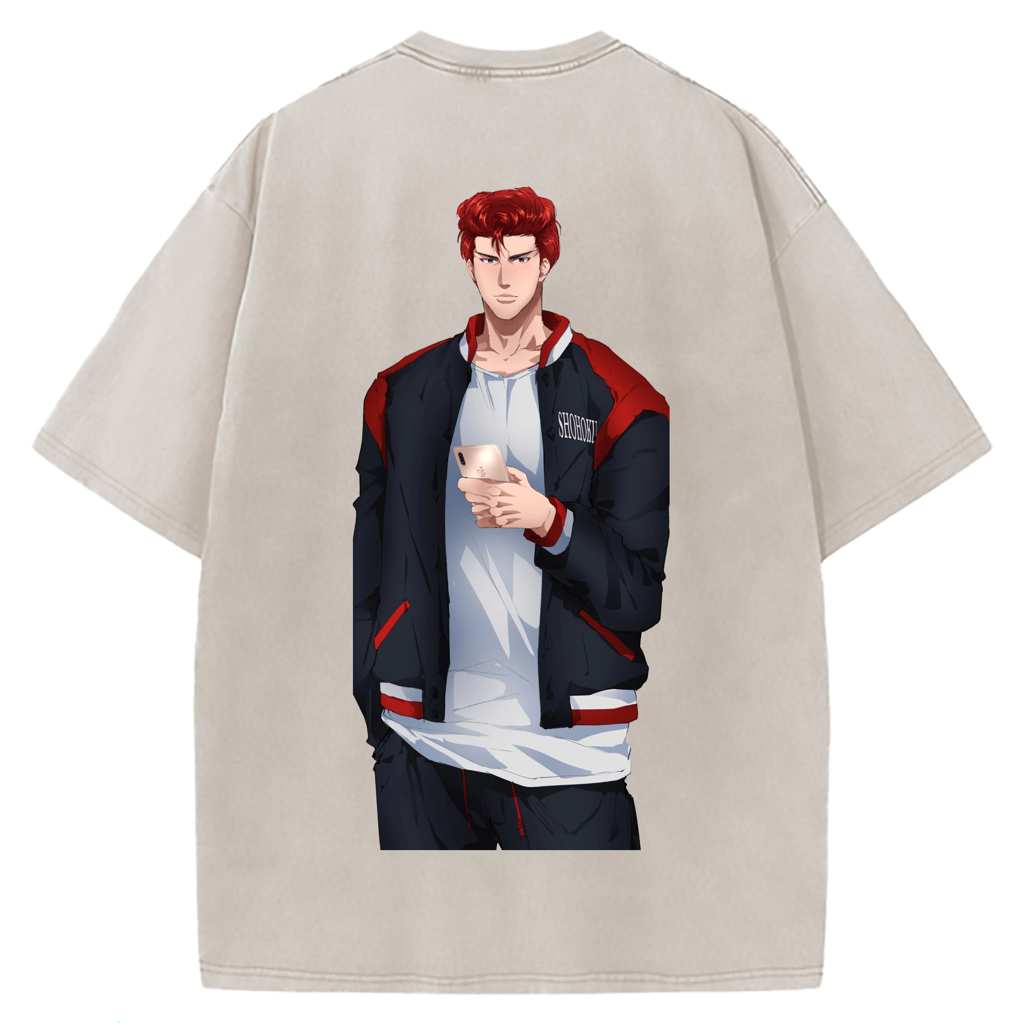 （画像用） SLAM DUNK／スラムダンク 綿100% ヴィンテージ風 半袖Tシャツ（背面プリント）