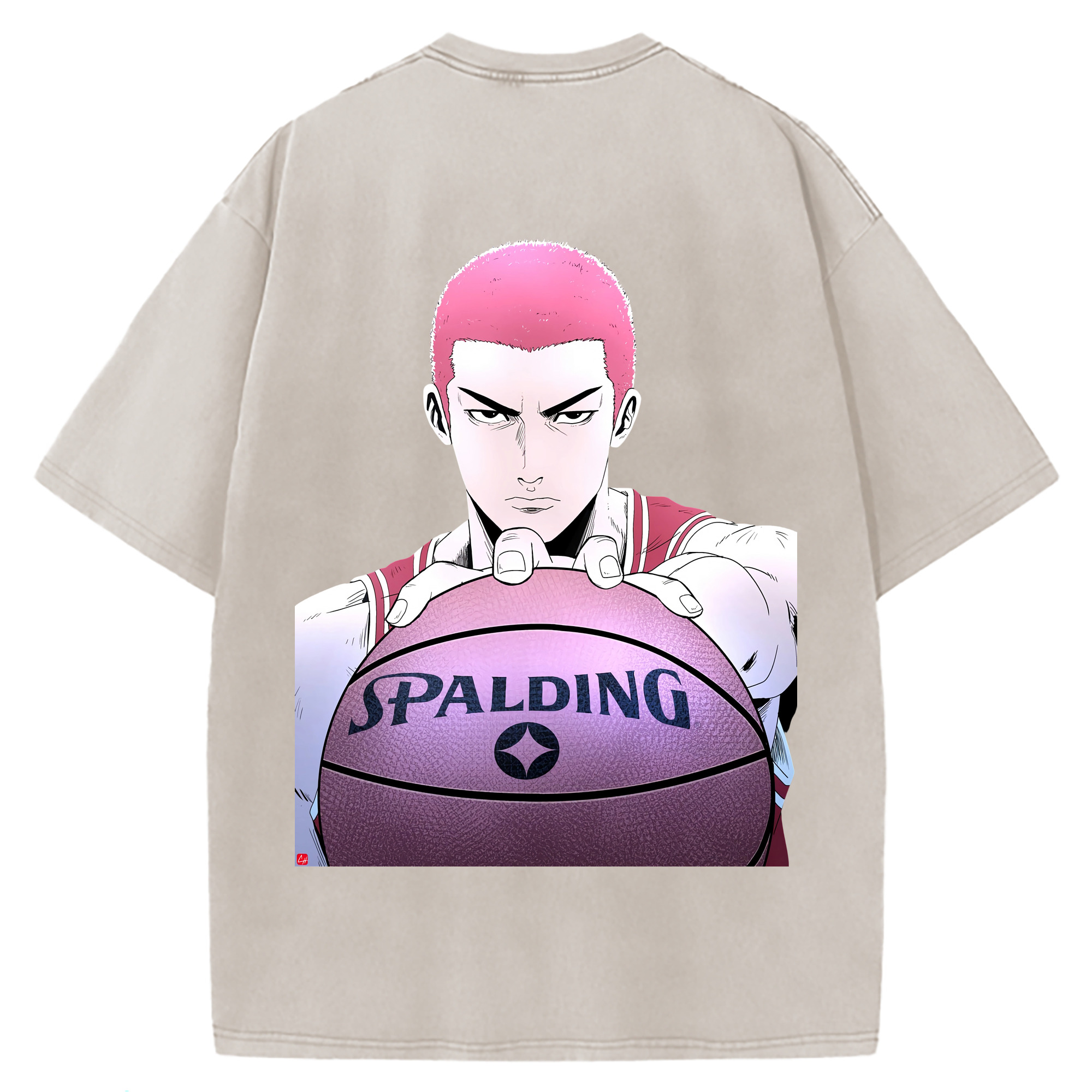 （画像用） SLAM DUNK／スラムダンク 綿100% ヴィンテージ風 半袖Tシャツ（背面プリント）