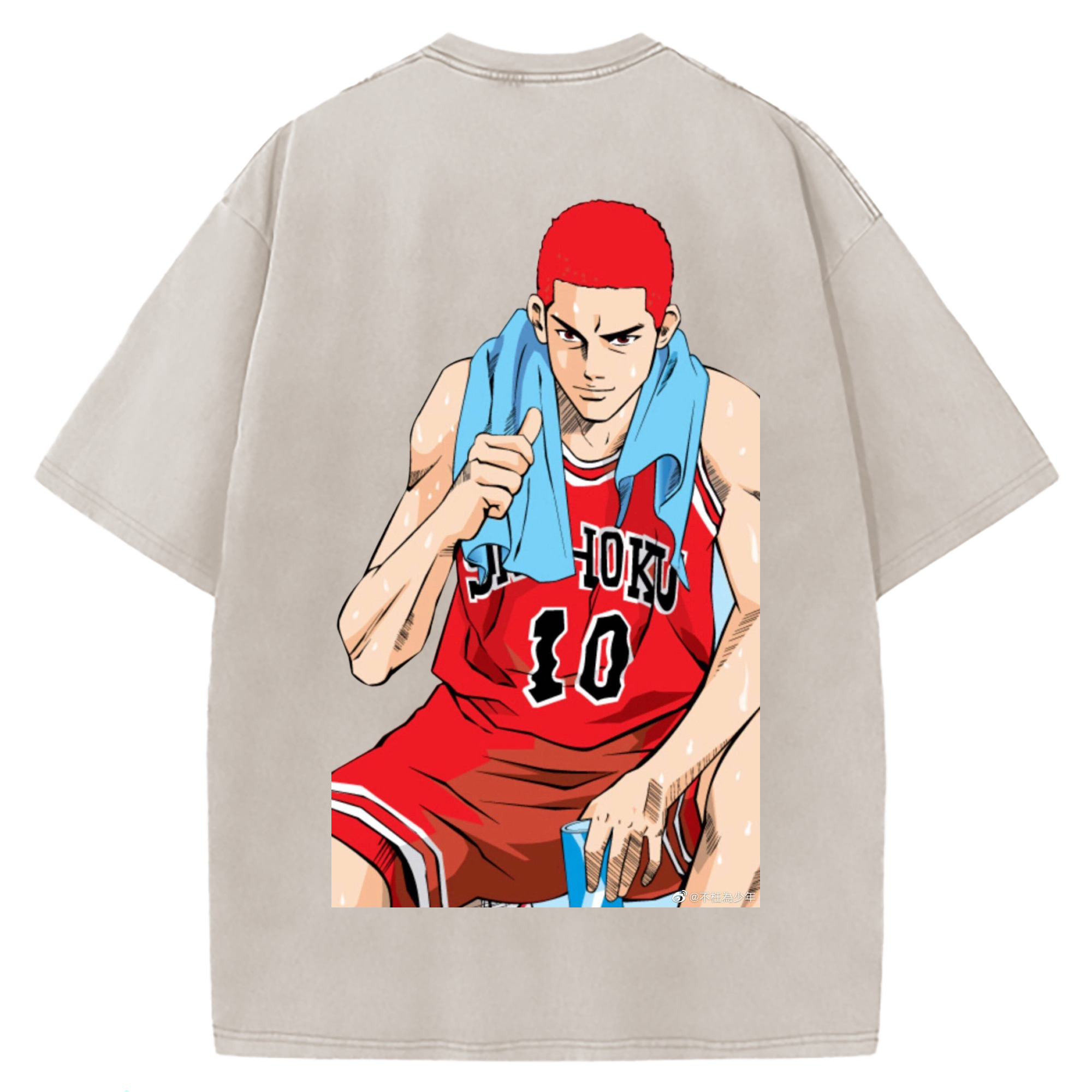 （画像用） SLAM DUNK／スラムダンク 綿100% ヴィンテージ風 半袖Tシャツ（背面プリント）