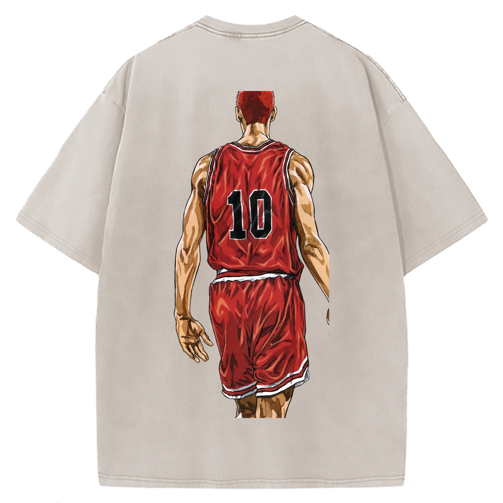 （画像用） SLAM DUNK／スラムダンク 綿100% ヴィンテージ風 半袖Tシャツ（背面プリント）