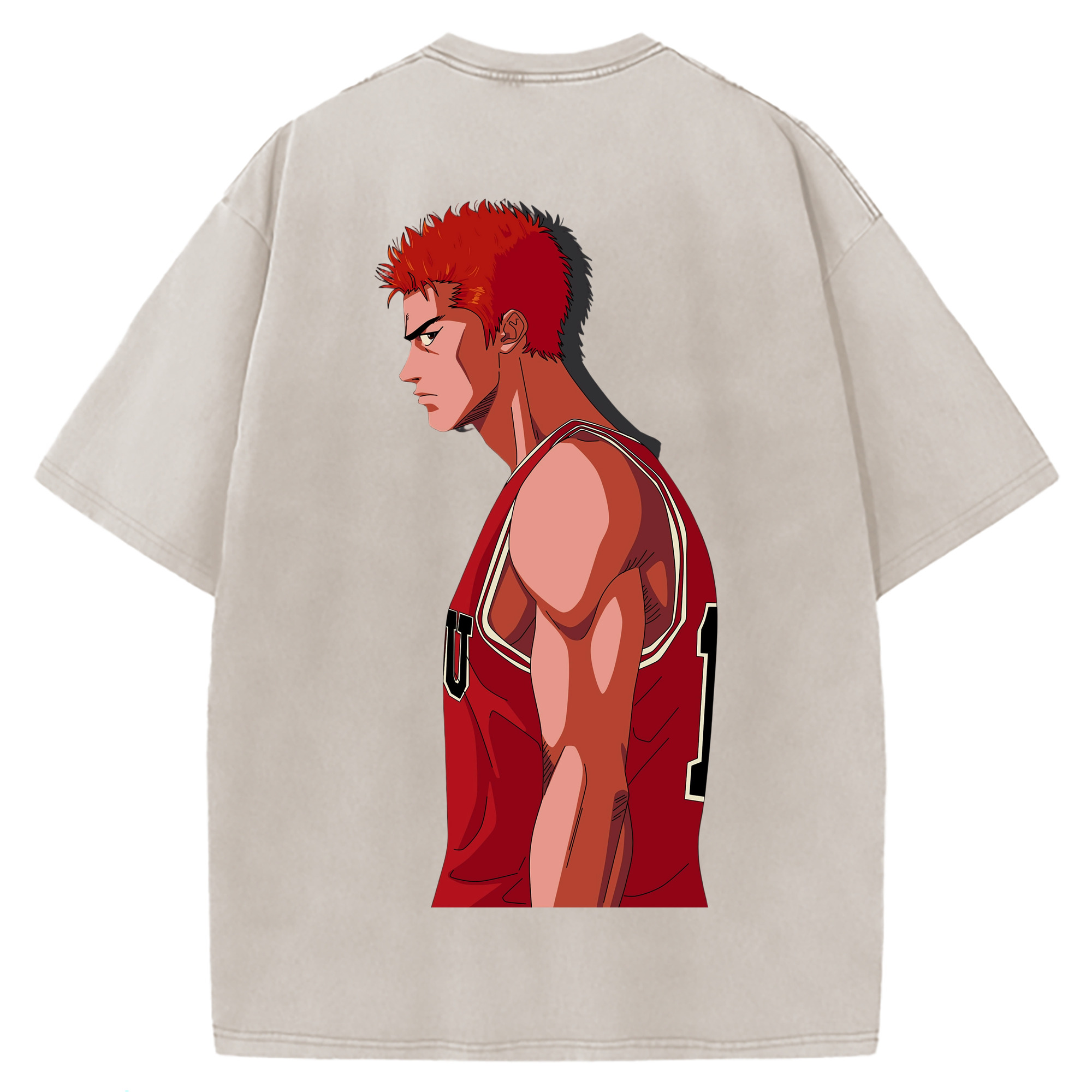 （画像用） SLAM DUNK／スラムダンク 綿100% ヴィンテージ風 半袖Tシャツ（背面プリント）