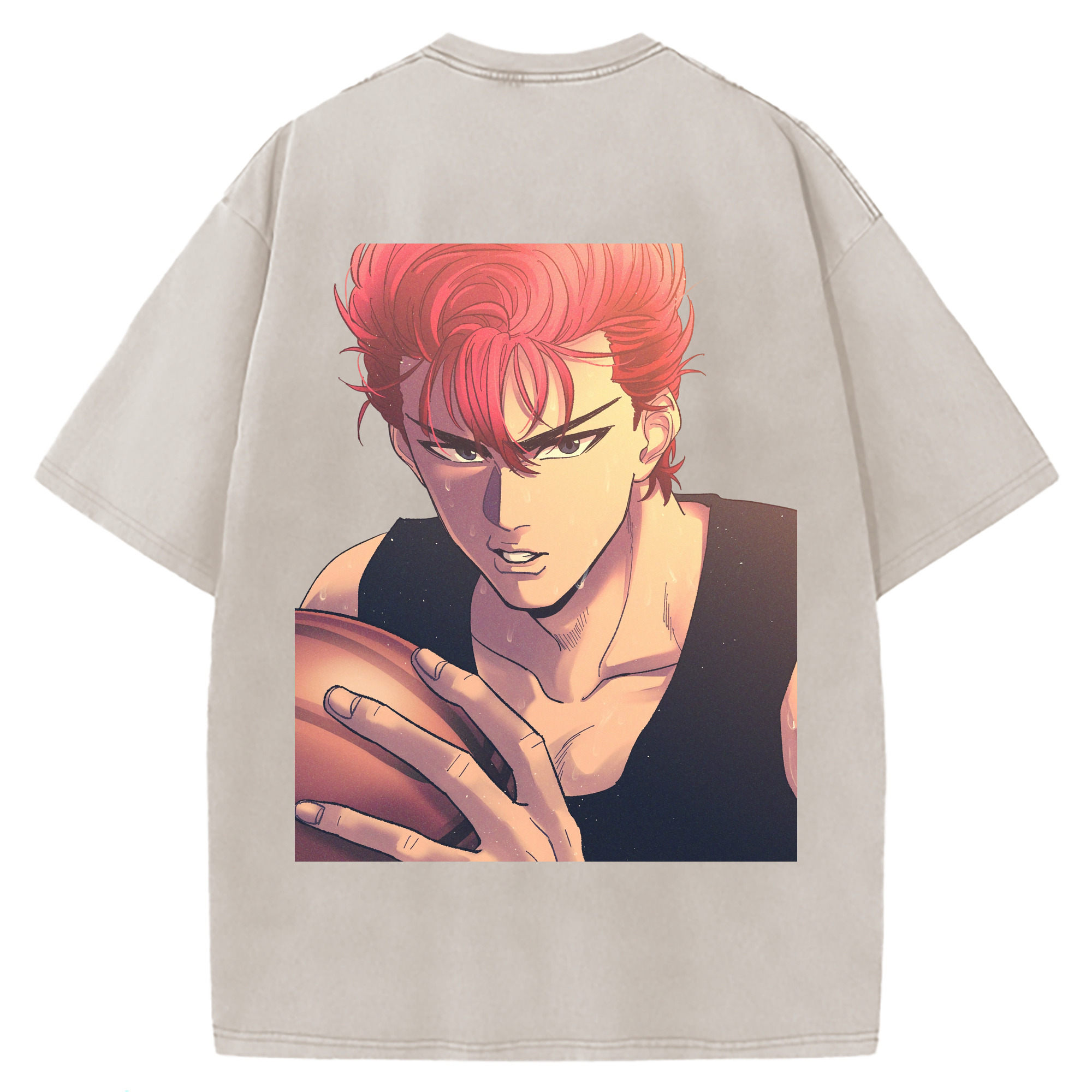 （画像用） SLAM DUNK／スラムダンク 綿100% ヴィンテージ風 半袖Tシャツ（背面プリント）