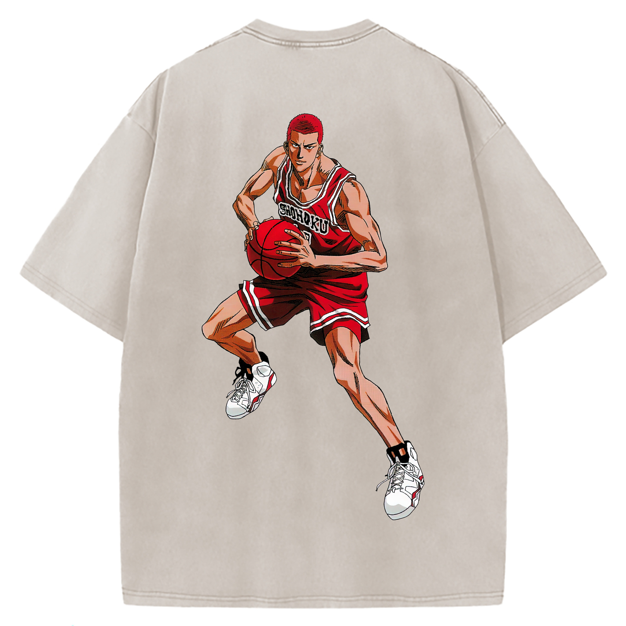 （画像用） SLAM DUNK／スラムダンク 綿100% ヴィンテージ風 半袖Tシャツ（背面プリント）