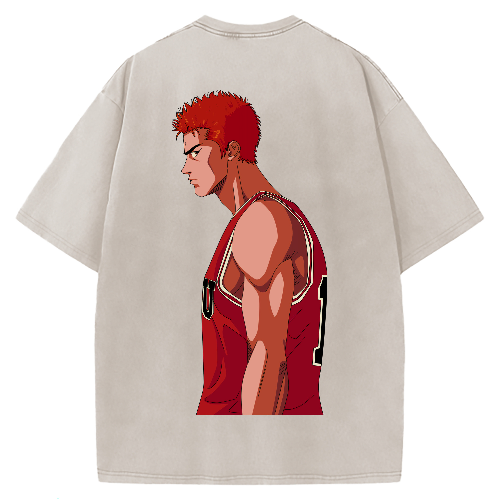 （画像用） SLAM DUNK／スラムダンク 綿100% ヴィンテージ風 半袖Tシャツ（背面プリント）