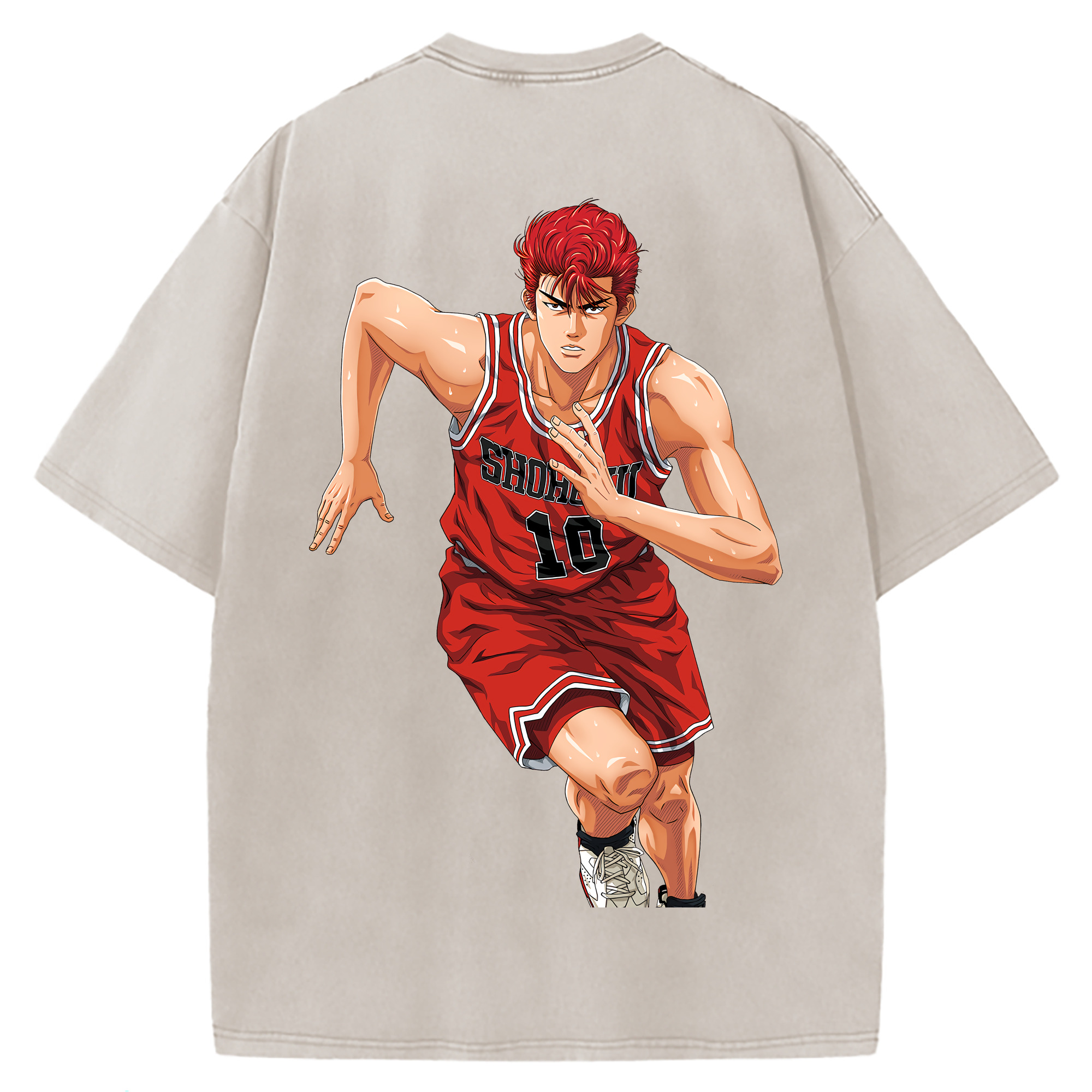（画像用） SLAM DUNK／スラムダンク 綿100% ヴィンテージ風 半袖Tシャツ（背面プリント）