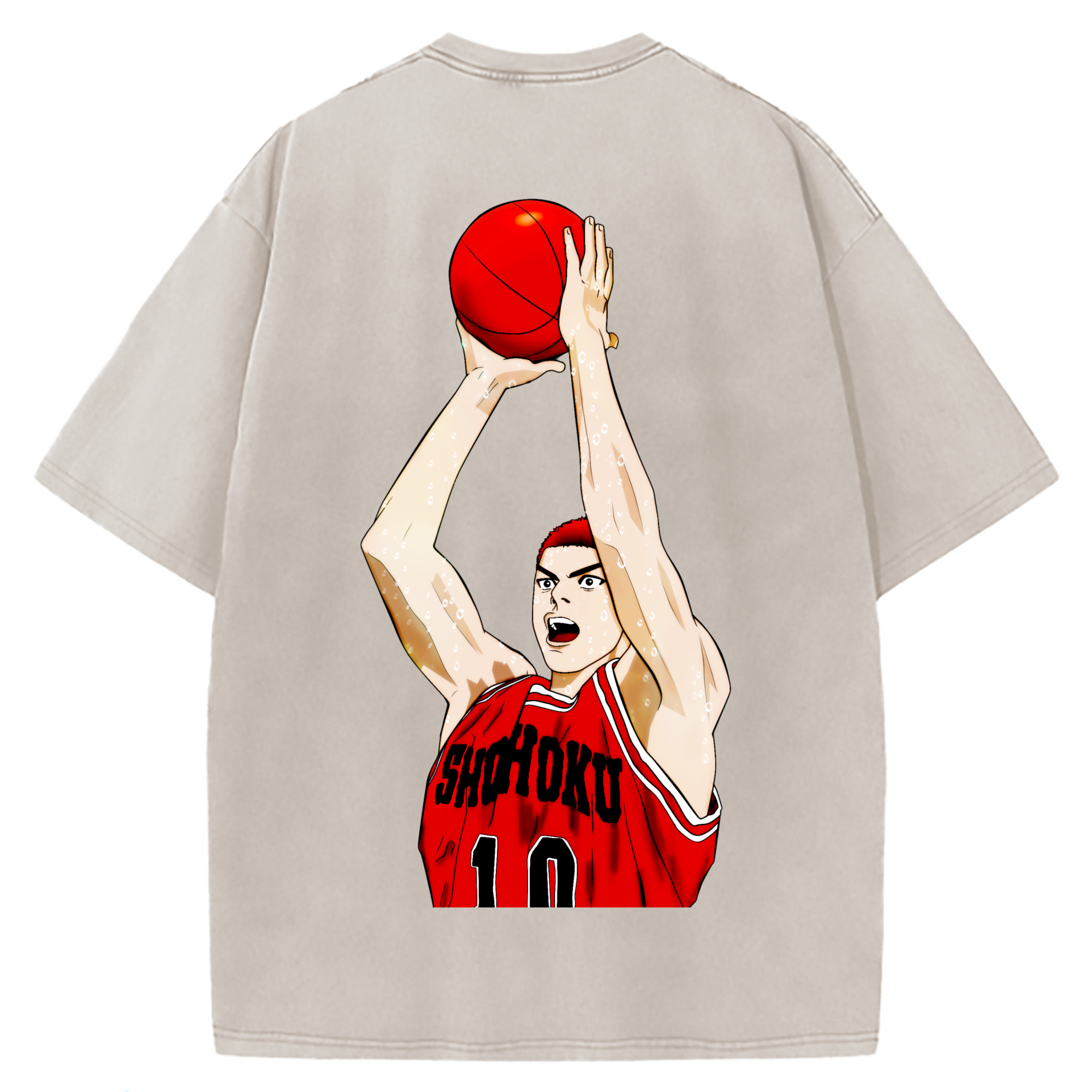 （画像用） SLAM DUNK／スラムダンク 綿100% ヴィンテージ風 半袖Tシャツ（背面プリント）