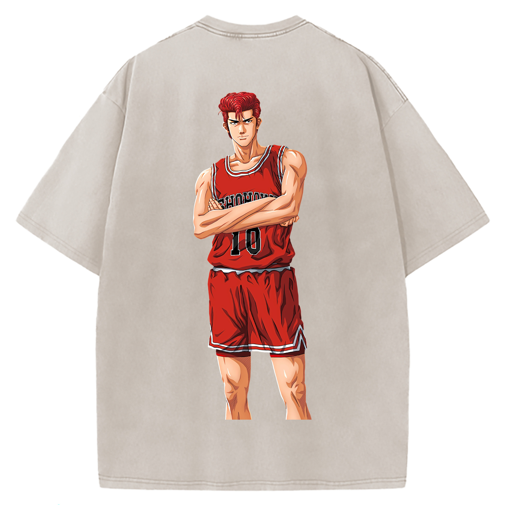 （画像用） SLAM DUNK／スラムダンク 綿100% ヴィンテージ風 半袖Tシャツ（背面プリント）