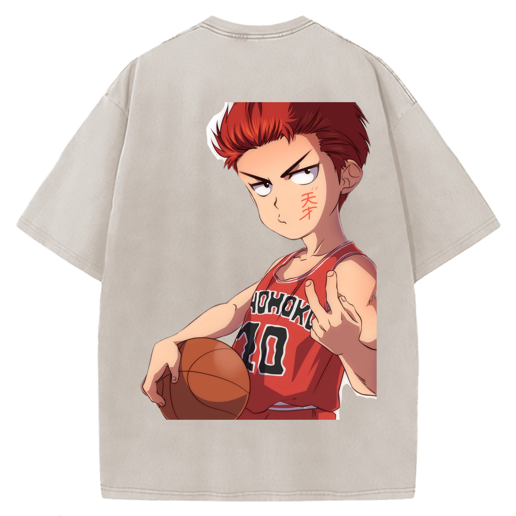 （画像用） SLAM DUNK／スラムダンク 綿100% ヴィンテージ風 半袖Tシャツ（背面プリント）
