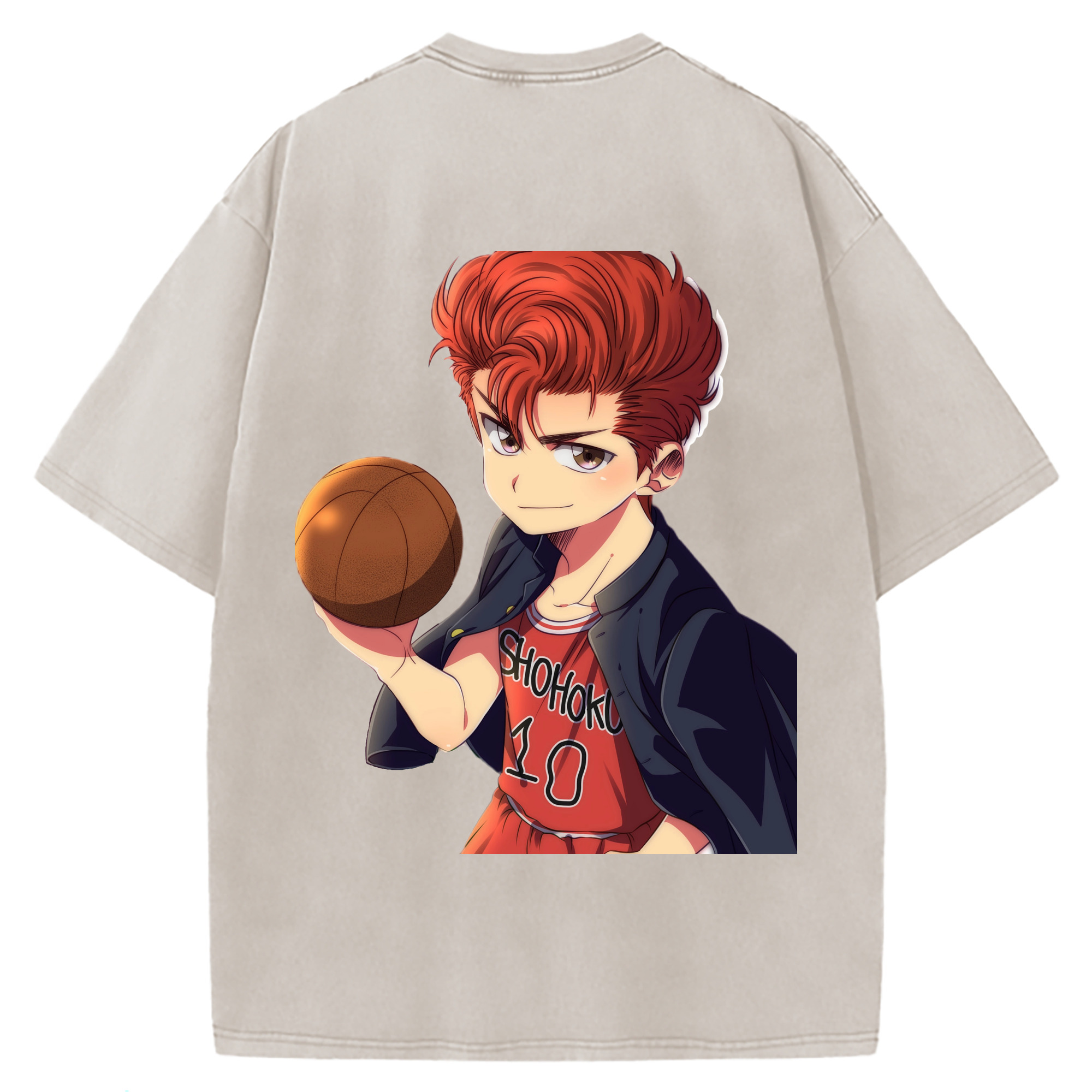 （画像用） SLAM DUNK／スラムダンク 綿100% ヴィンテージ風 半袖Tシャツ（背面プリント）