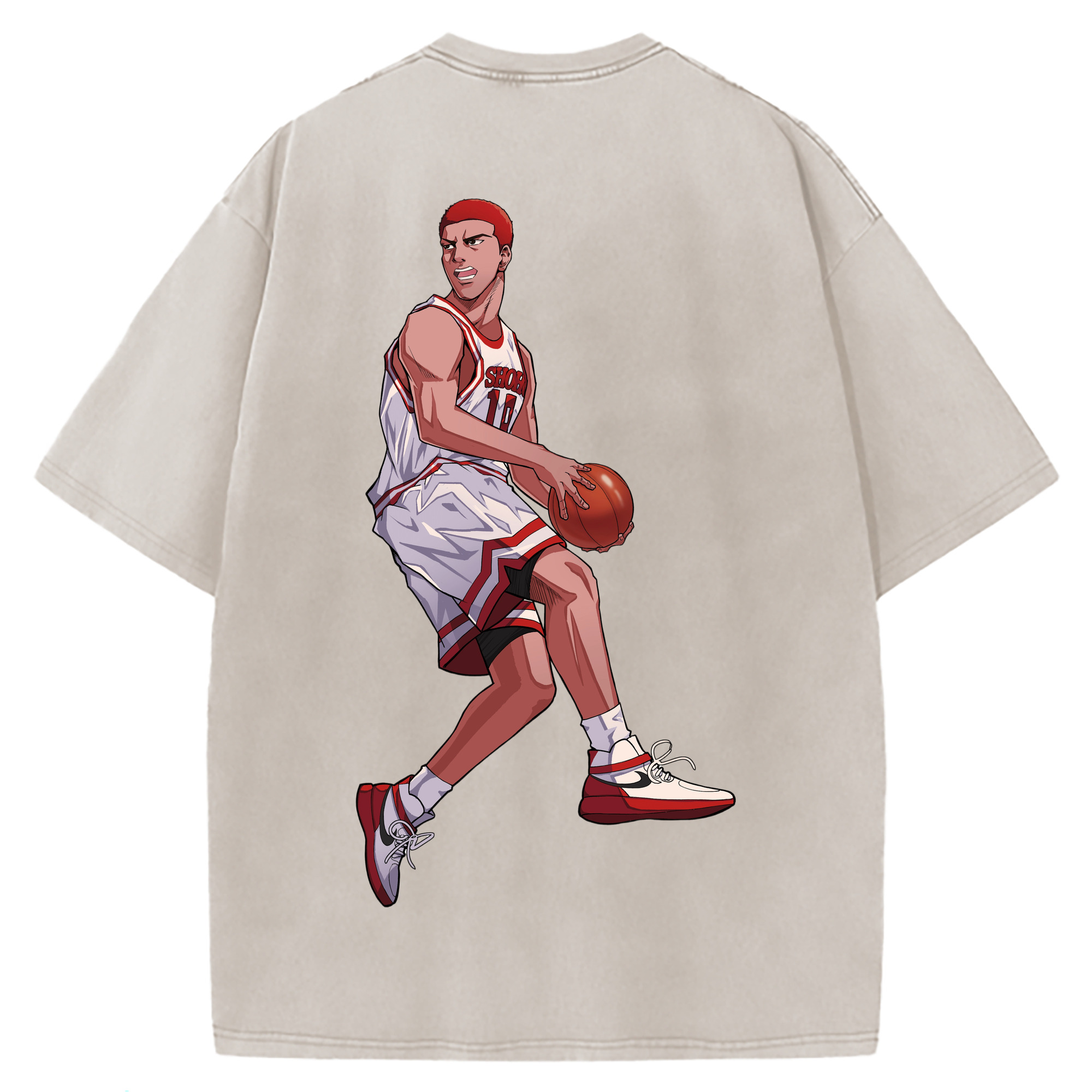 （画像用） SLAM DUNK／スラムダンク 綿100% ヴィンテージ風 半袖Tシャツ（背面プリント）