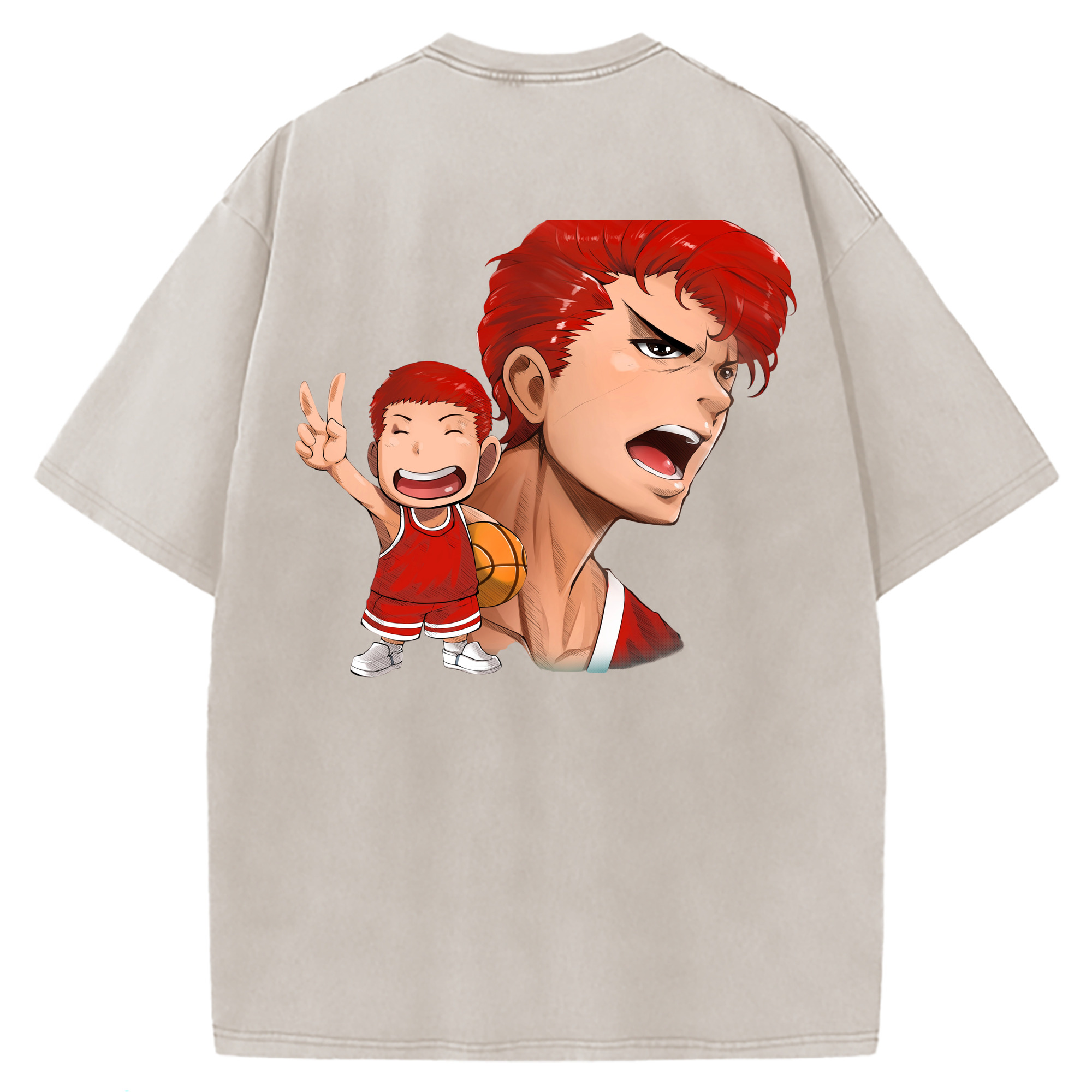 （画像用） SLAM DUNK／スラムダンク 綿100% ヴィンテージ風 半袖Tシャツ（背面プリント）