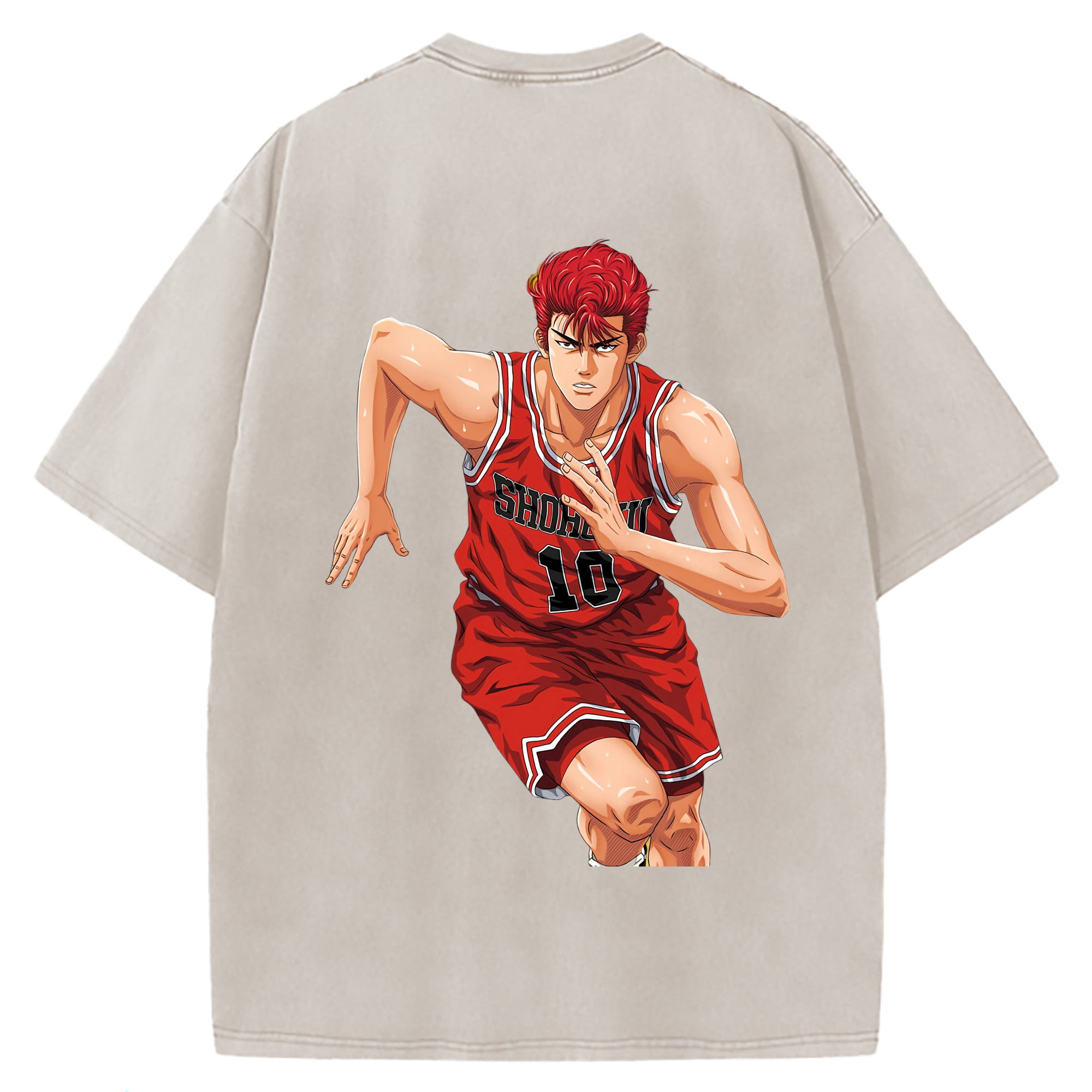 （画像用） SLAM DUNK／スラムダンク 綿100% ヴィンテージ風 半袖Tシャツ（背面プリント）