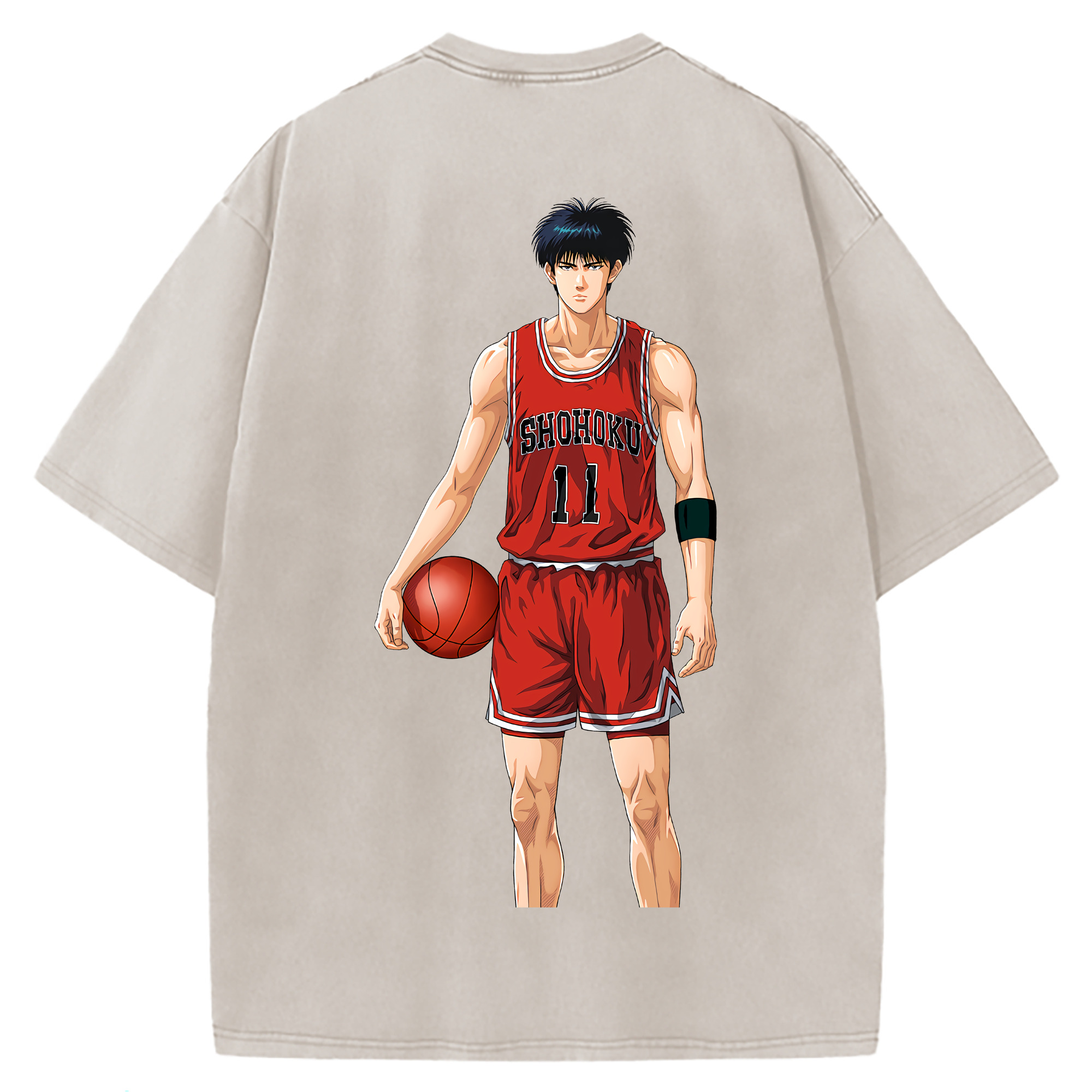 （画像用） SLAM DUNK／スラムダンク 綿100% ヴィンテージ風 半袖Tシャツ（背面プリント）
