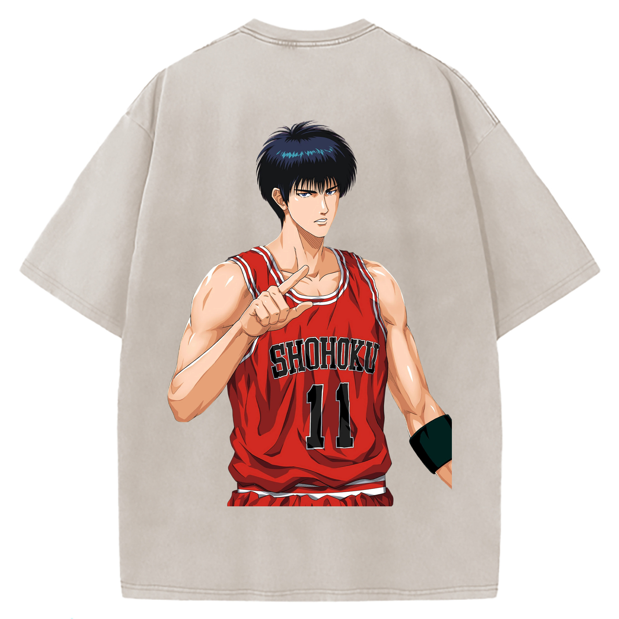 （画像用） SLAM DUNK／スラムダンク 綿100% ヴィンテージ風 半袖Tシャツ（背面プリント）