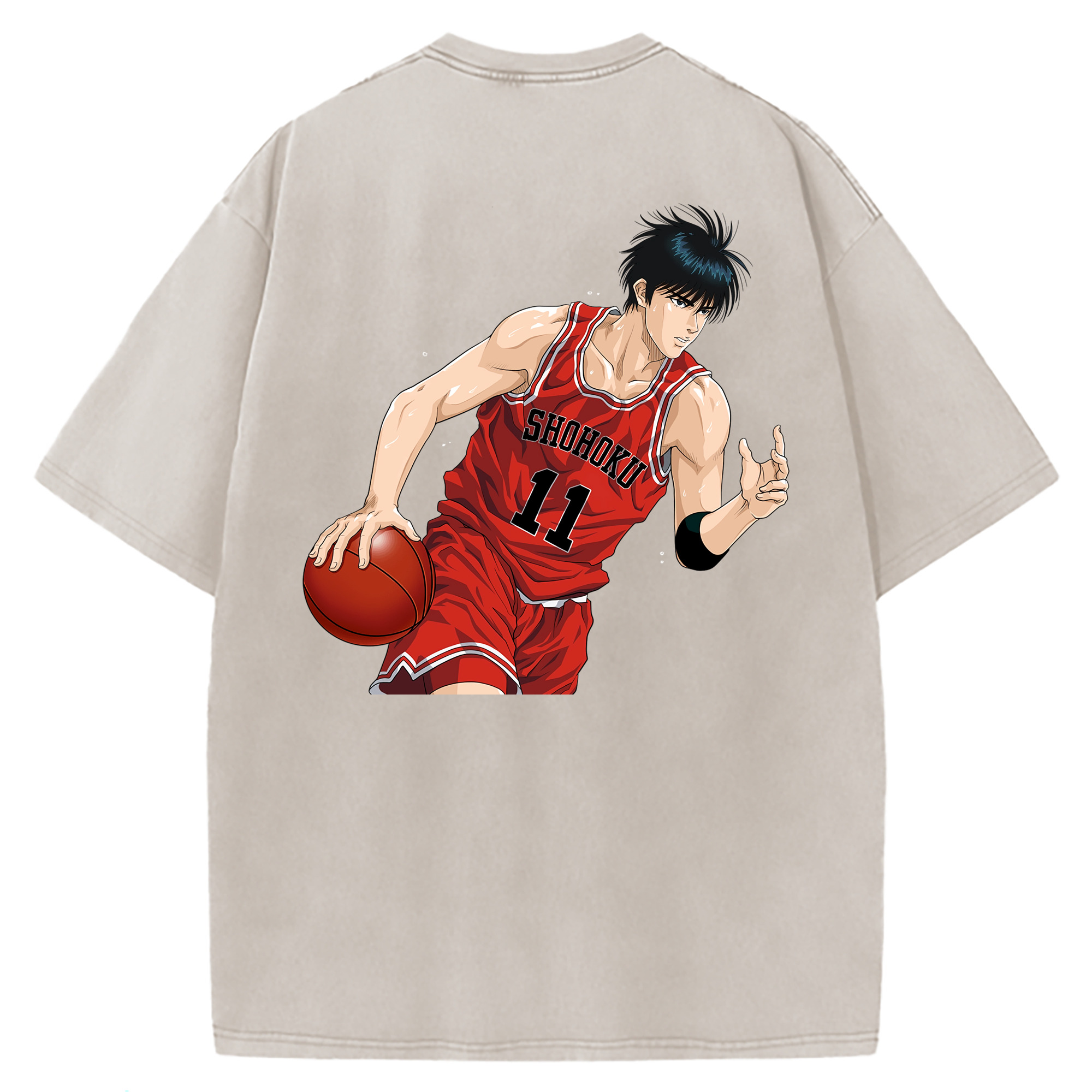 （画像用） SLAM DUNK／スラムダンク 綿100% ヴィンテージ風 半袖Tシャツ（背面プリント）