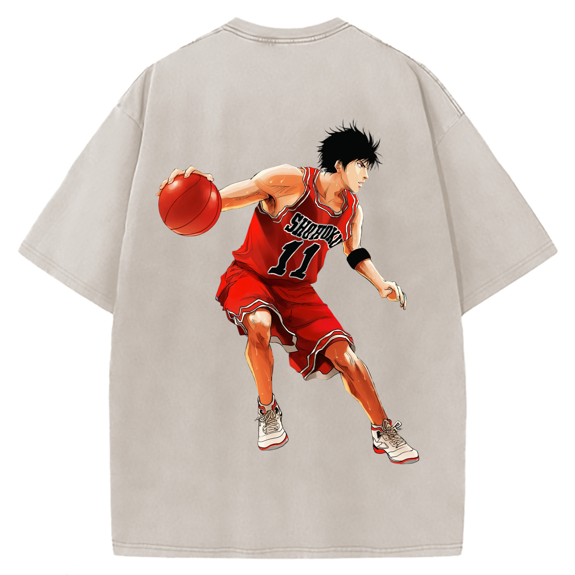（画像用） SLAM DUNK／スラムダンク 綿100% ヴィンテージ風 半袖Tシャツ（背面プリント）