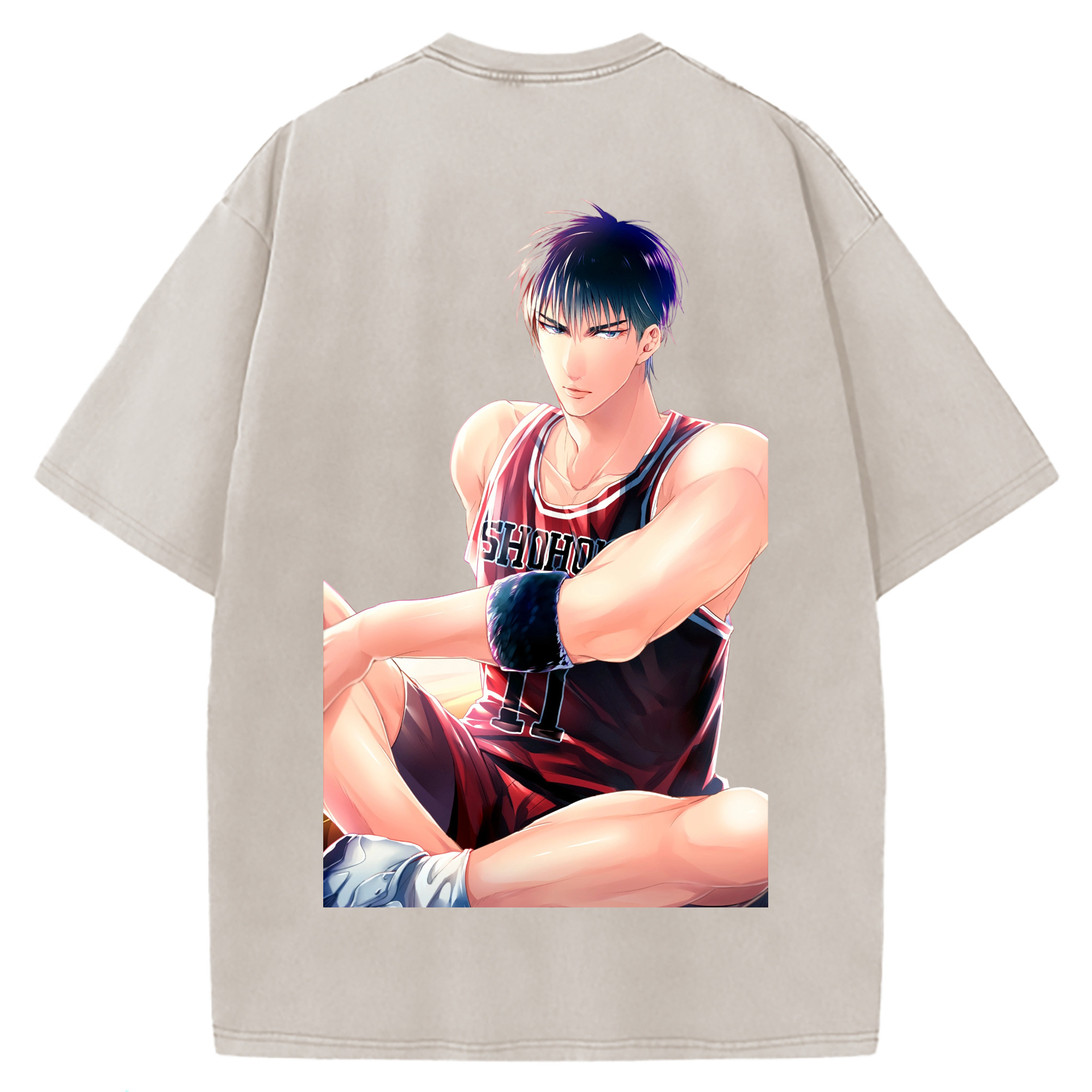 （画像用） SLAM DUNK／スラムダンク 綿100% ヴィンテージ風 半袖Tシャツ（背面プリント）