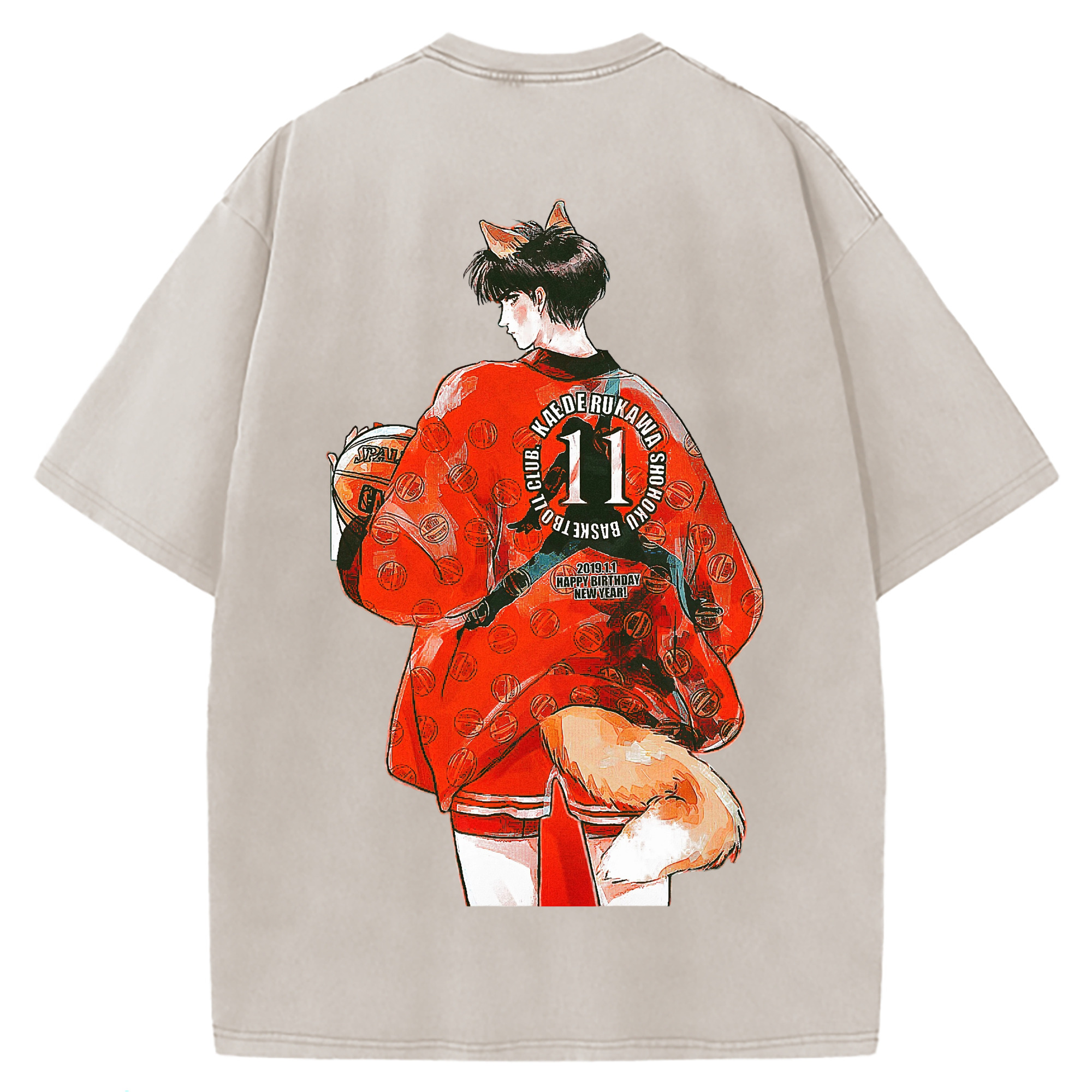 （画像用） SLAM DUNK／スラムダンク 綿100% ヴィンテージ風 半袖Tシャツ（背面プリント）