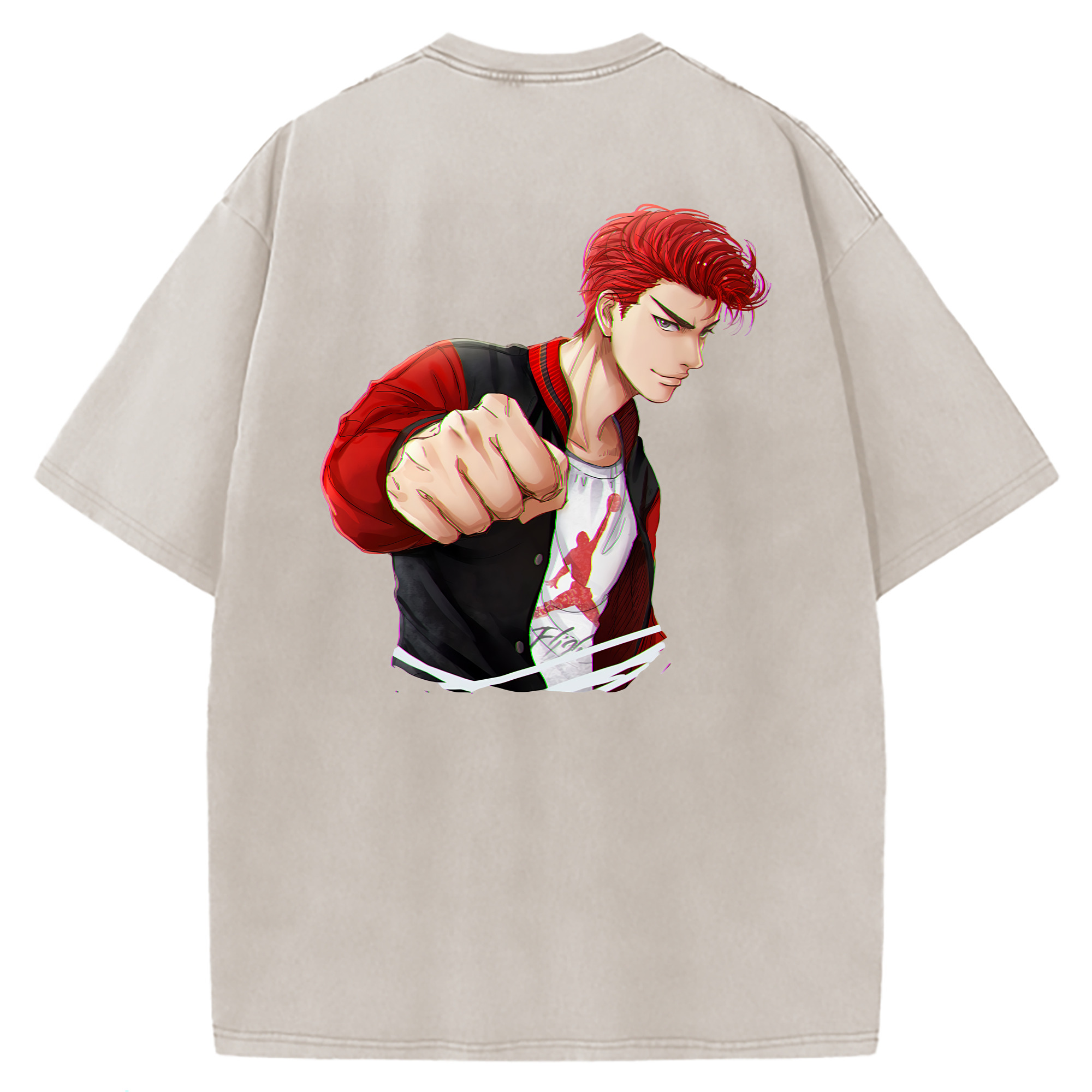 （画像用） SLAM DUNK／スラムダンク 綿100% ヴィンテージ風 半袖Tシャツ（背面プリント）