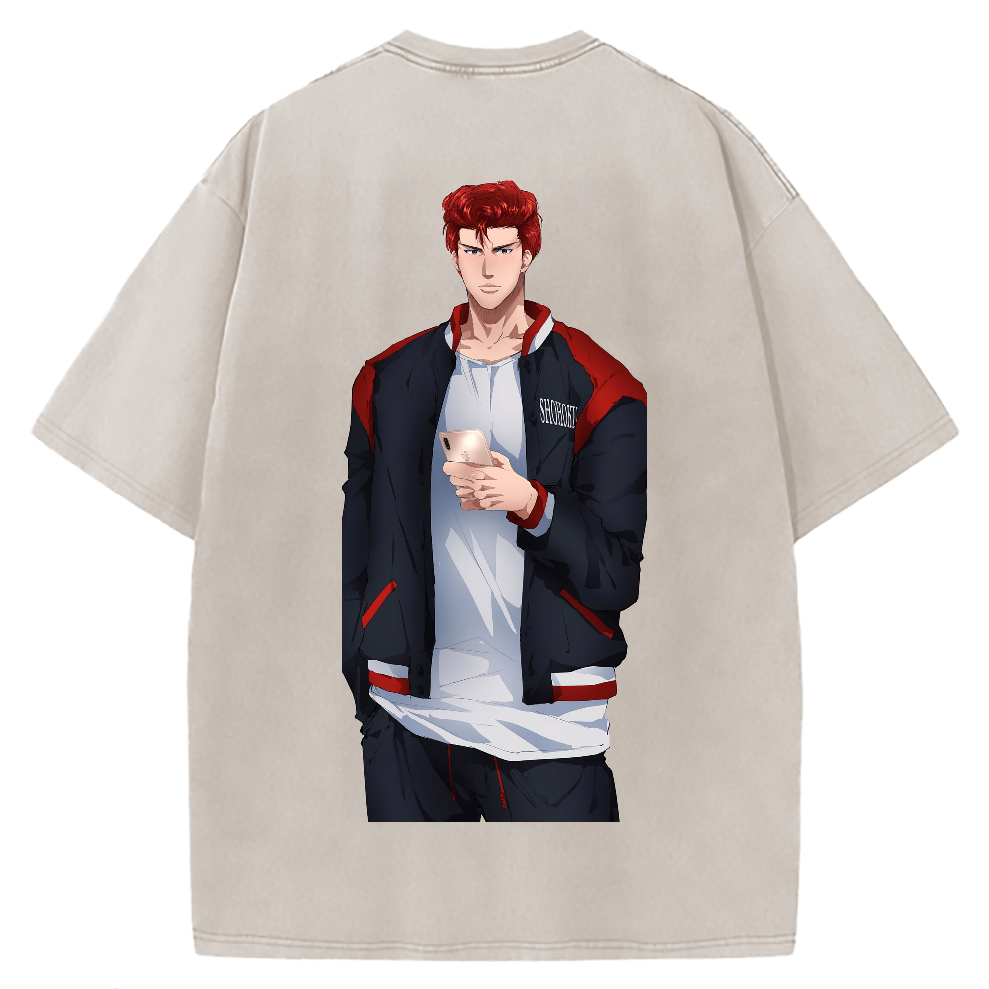 （画像用） SLAM DUNK／スラムダンク 綿100% ヴィンテージ風 半袖Tシャツ（背面プリント）