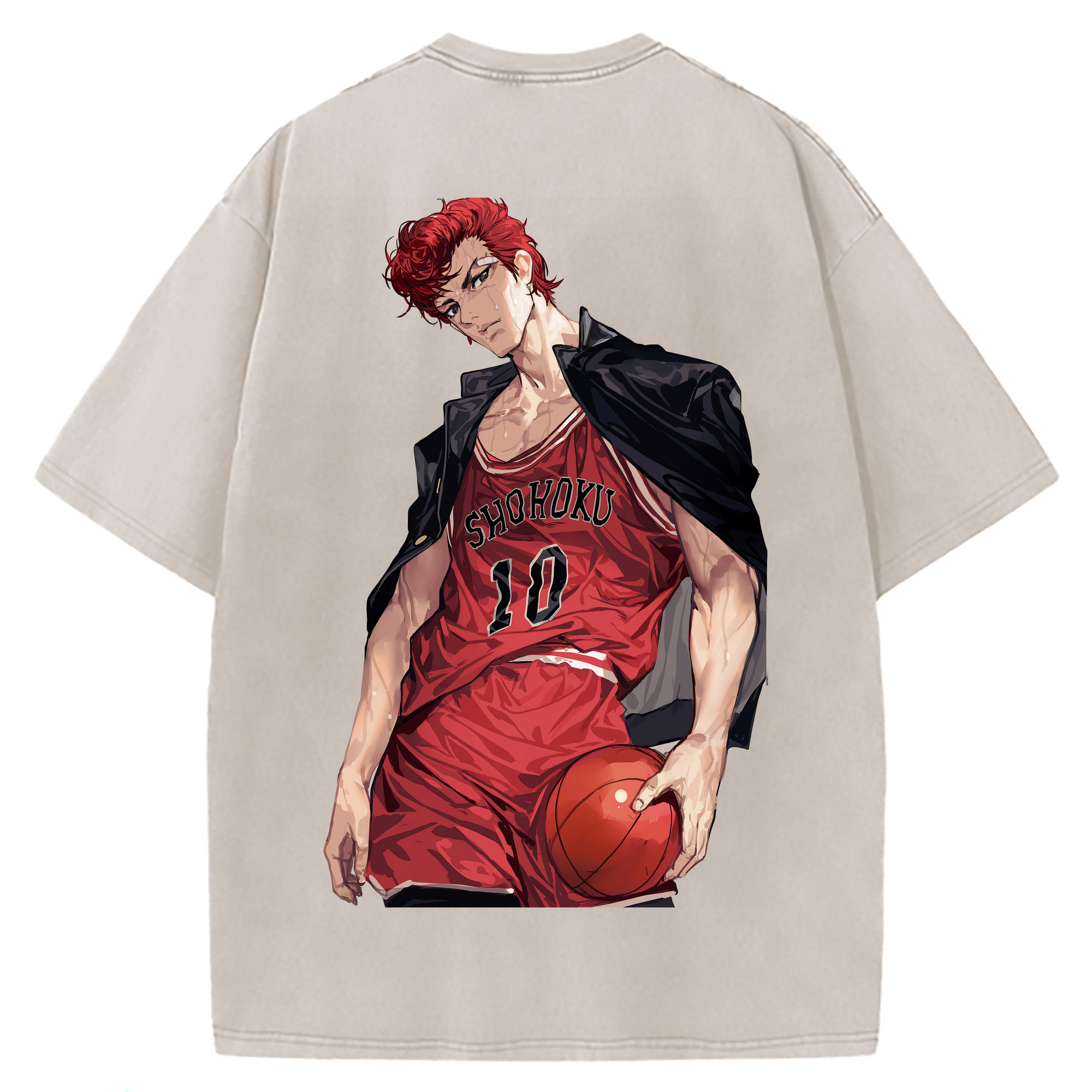 （画像用） SLAM DUNK／スラムダンク 綿100% ヴィンテージ風 半袖Tシャツ（背面プリント）