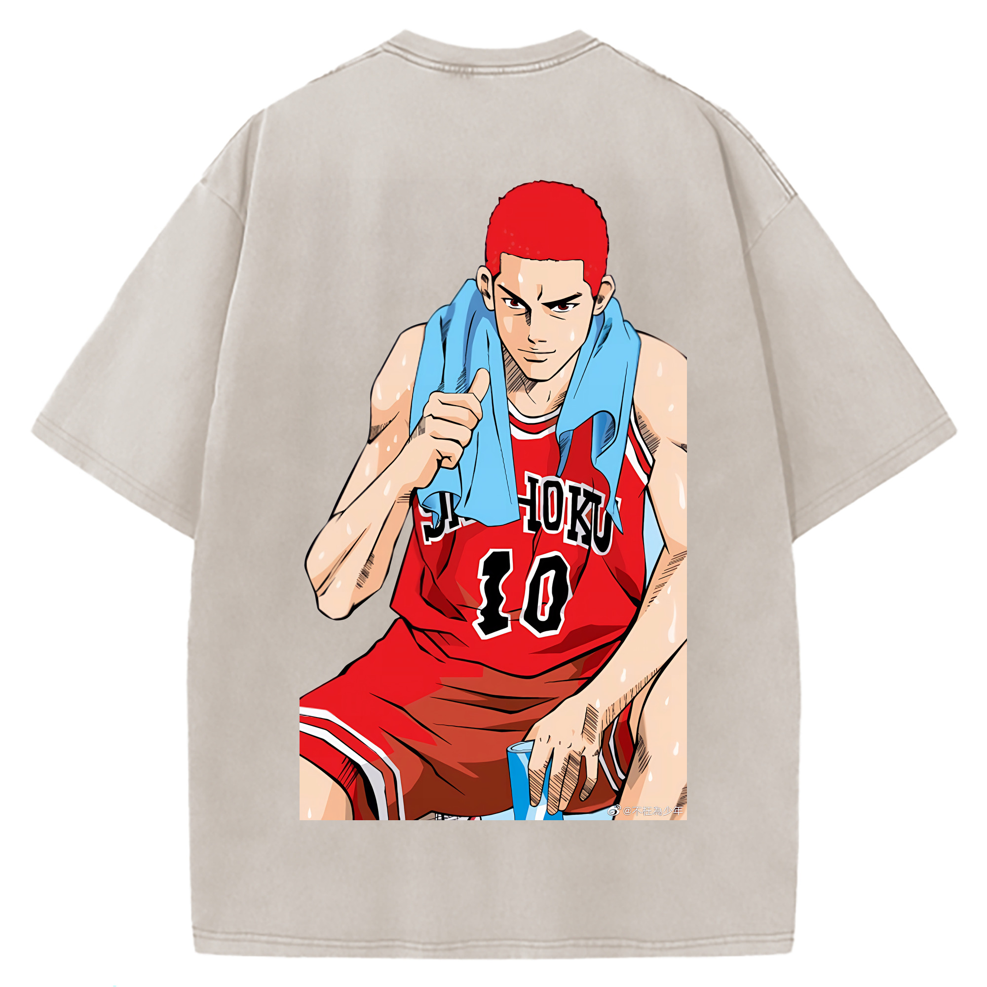 （画像用） SLAM DUNK／スラムダンク 綿100% ヴィンテージ風 半袖Tシャツ（背面プリント）