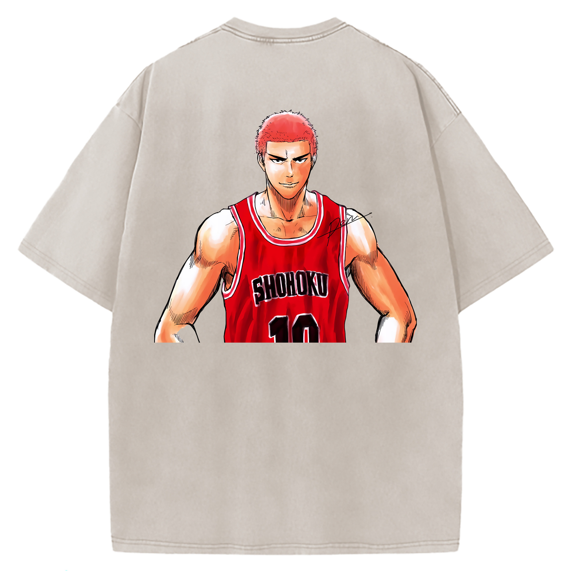 （画像用） SLAM DUNK／スラムダンク 綿100% ヴィンテージ風 半袖Tシャツ（背面プリント）