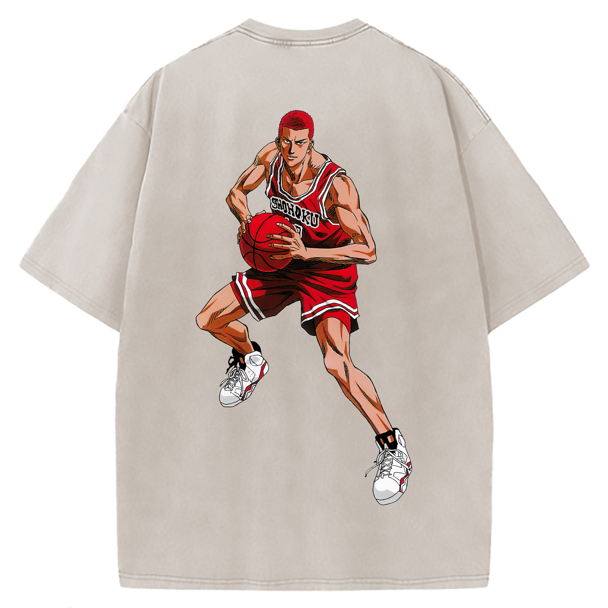 （画像用） SLAM DUNK／スラムダンク 綿100% ヴィンテージ風 半袖Tシャツ（背面プリント）