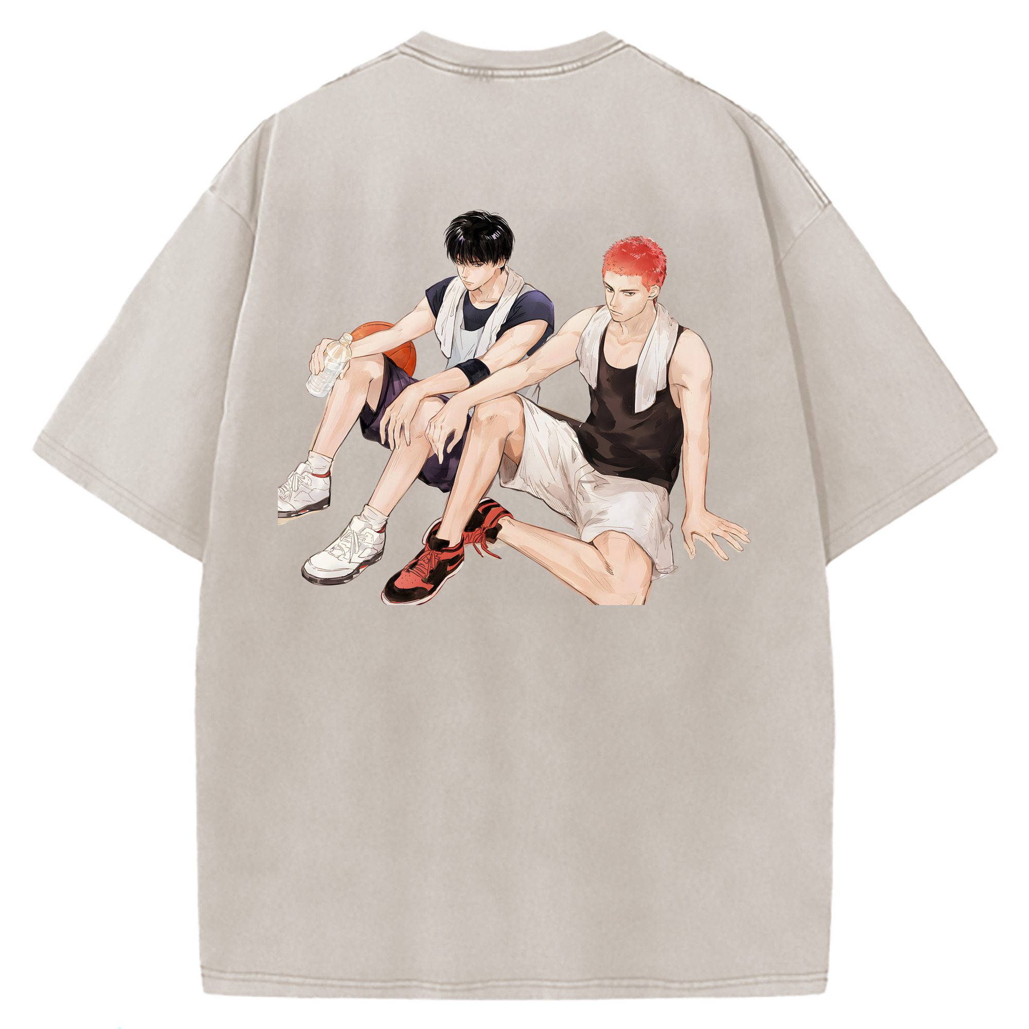 （画像用） SLAM DUNK／スラムダンク 綿100% ヴィンテージ風 半袖Tシャツ（背面プリント）