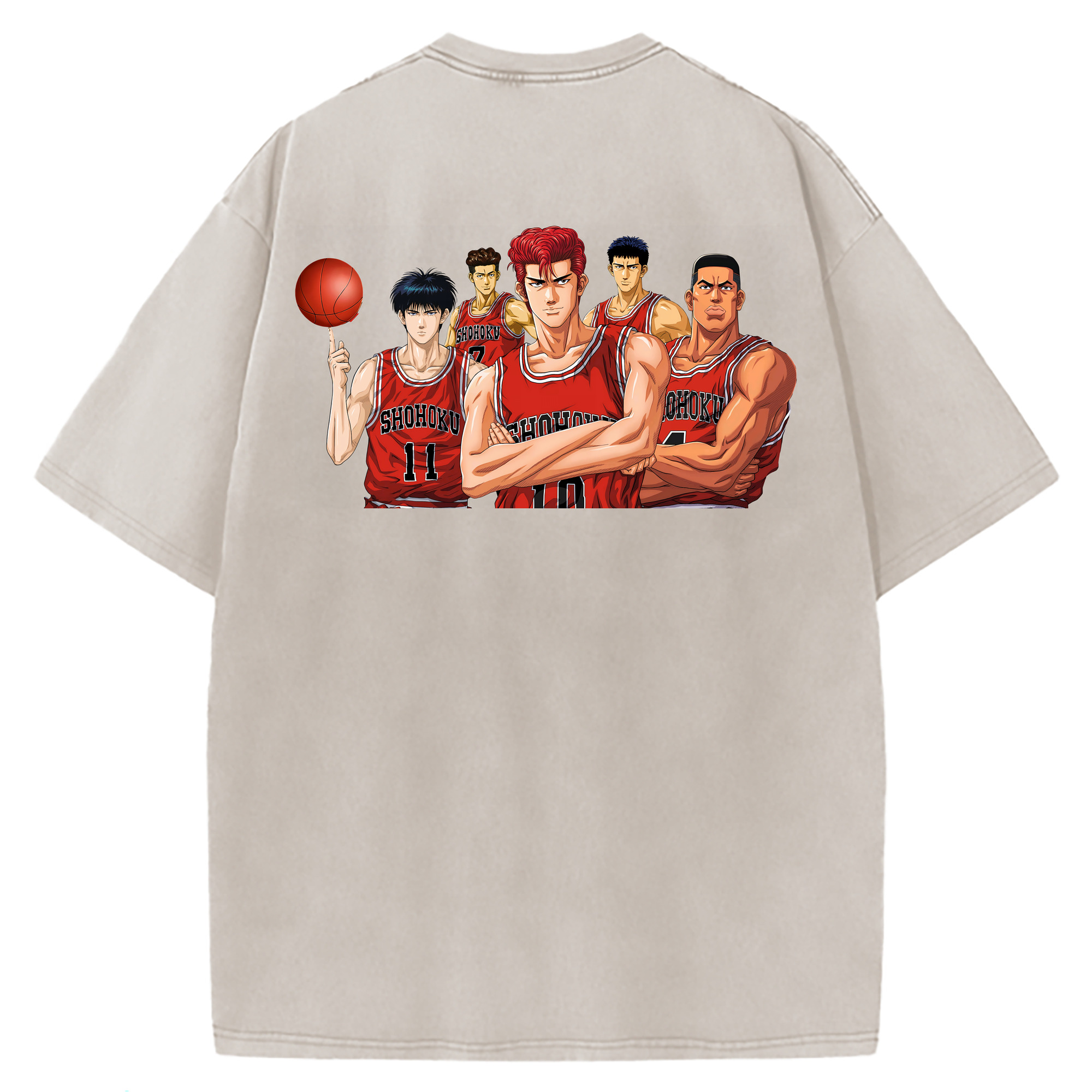 （画像用） SLAM DUNK／スラムダンク 綿100% ヴィンテージ風 半袖Tシャツ（背面プリント）