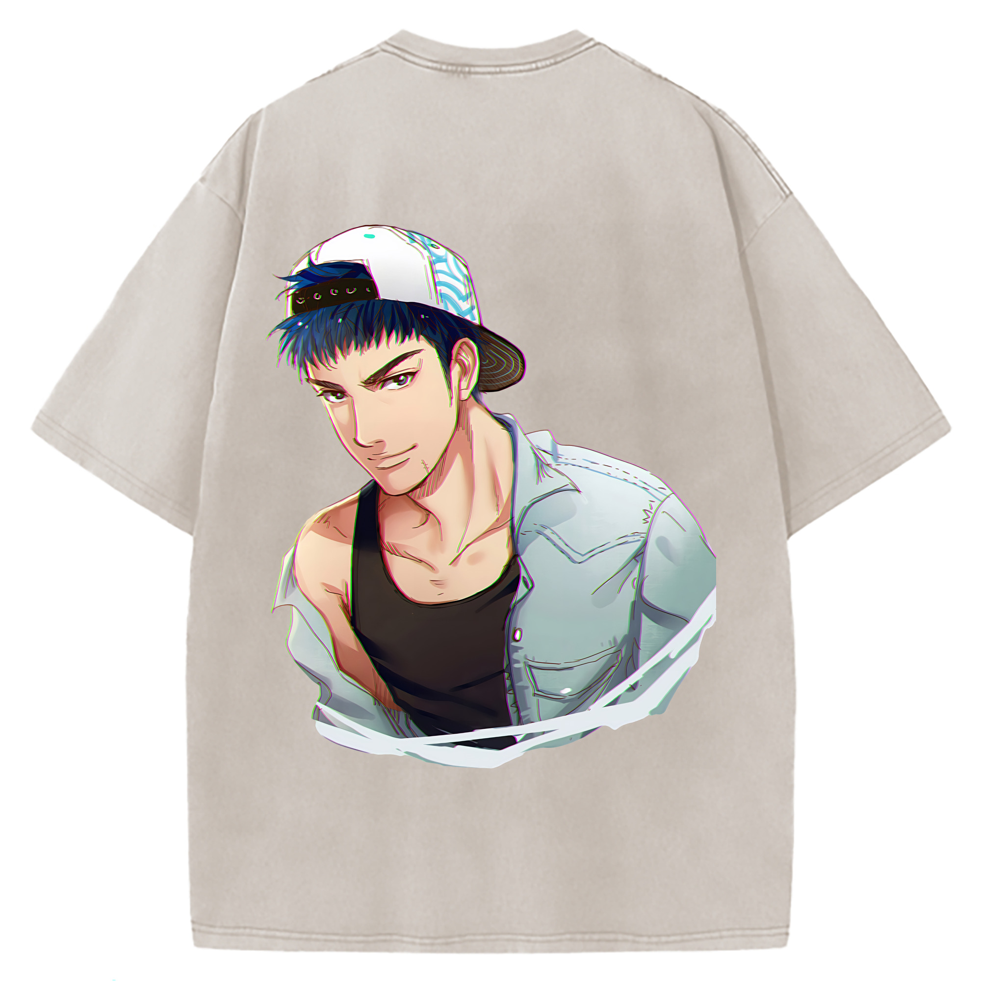 （画像用） SLAM DUNK／スラムダンク 綿100% ヴィンテージ風 半袖Tシャツ（背面プリント）