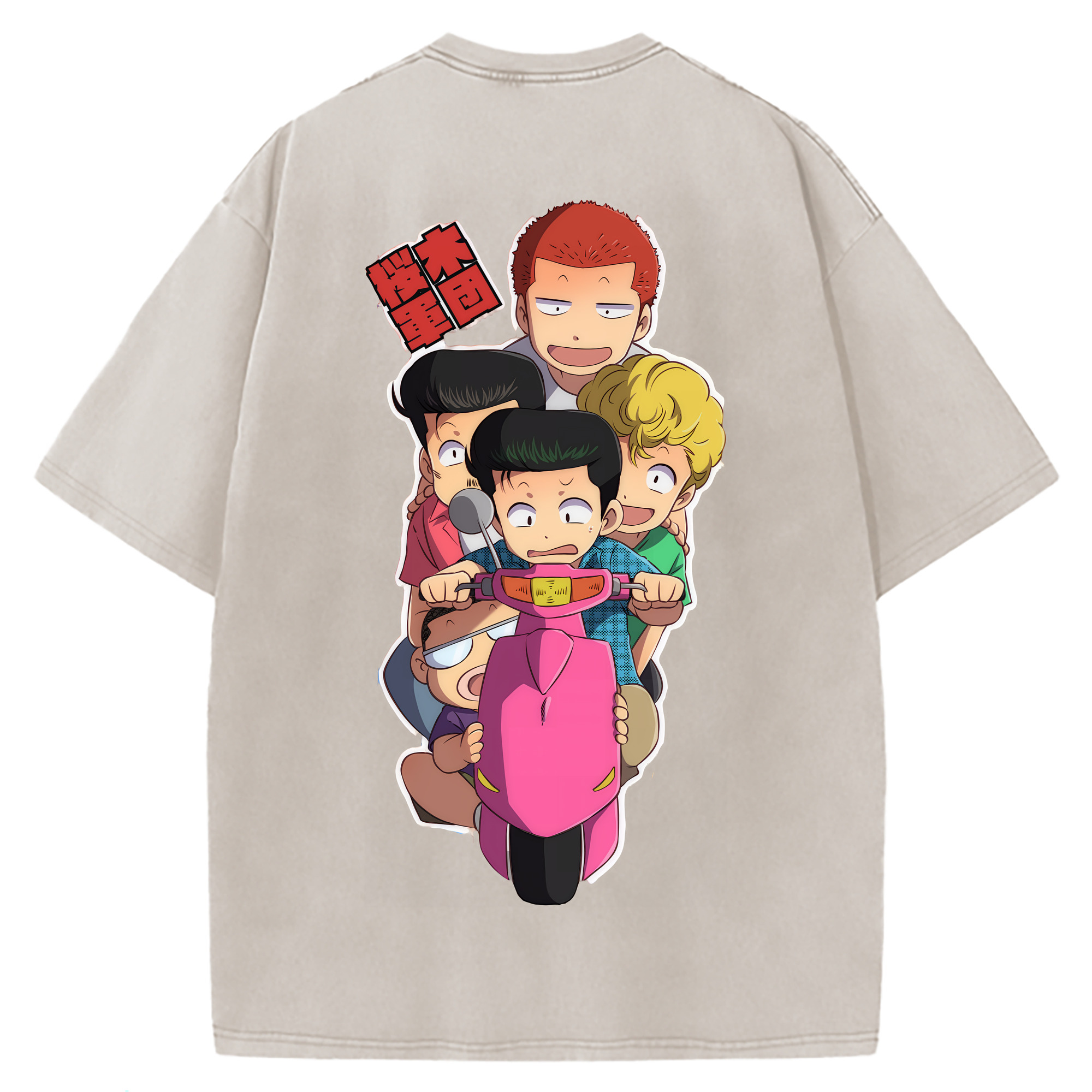 （画像用） SLAM DUNK／スラムダンク 綿100% ヴィンテージ風 半袖Tシャツ（背面プリント）