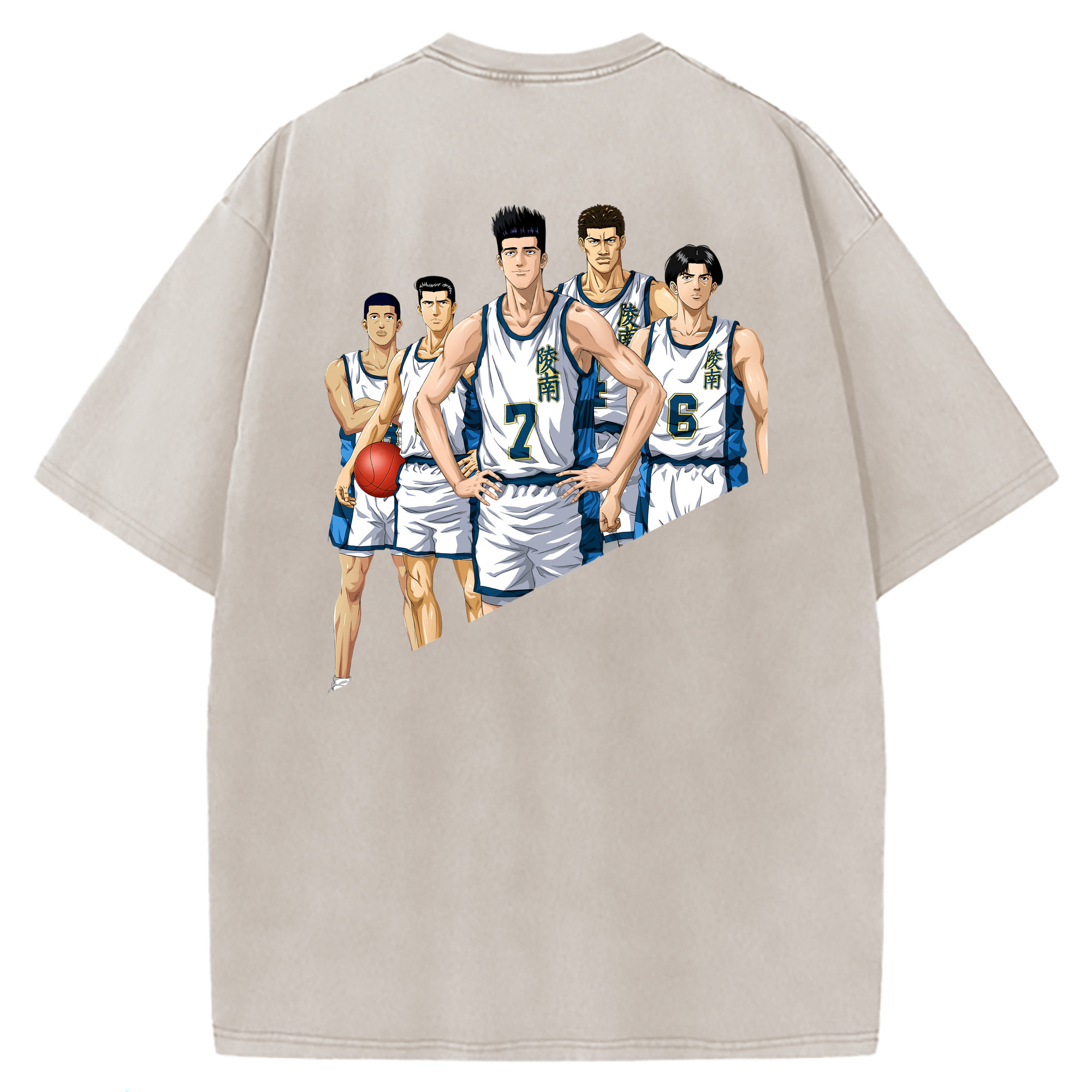 （画像用） SLAM DUNK／スラムダンク 綿100% ヴィンテージ風 半袖Tシャツ（背面プリント）