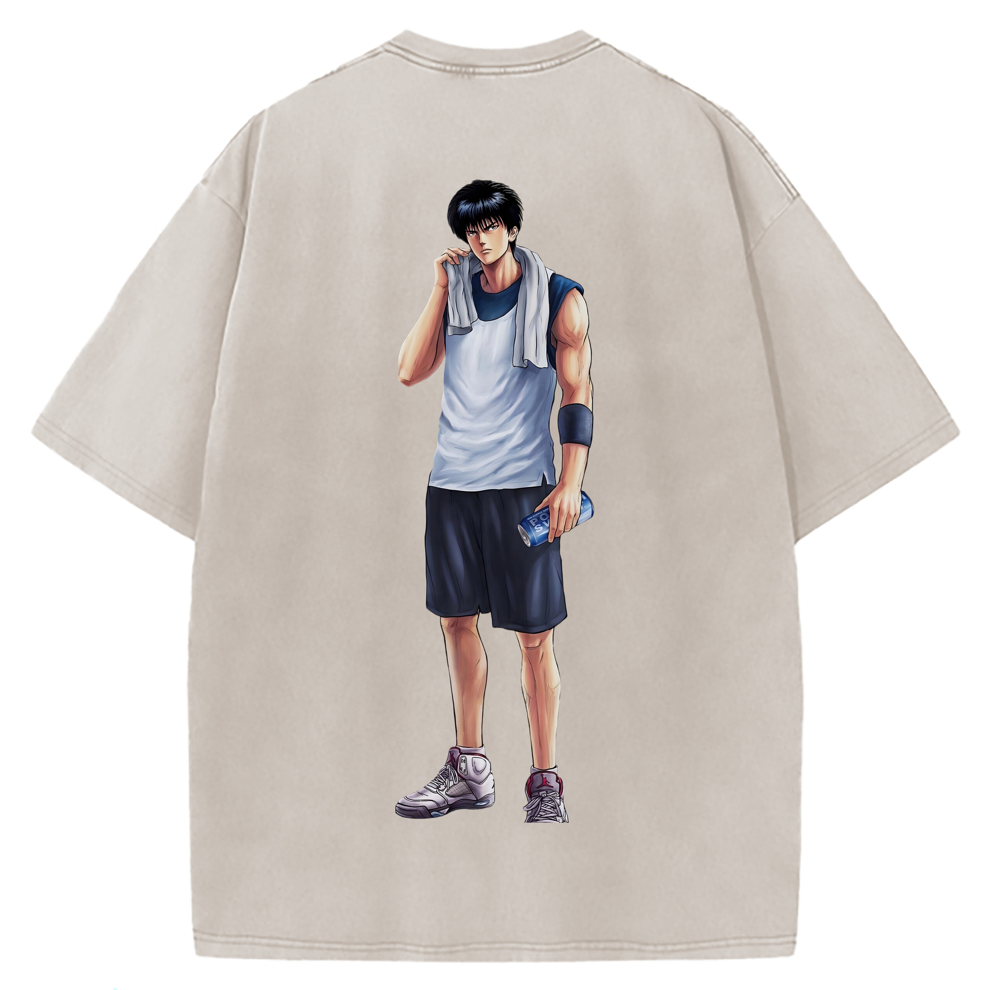 （画像用） SLAM DUNK／スラムダンク 綿100% ヴィンテージ風 半袖Tシャツ（背面プリント）