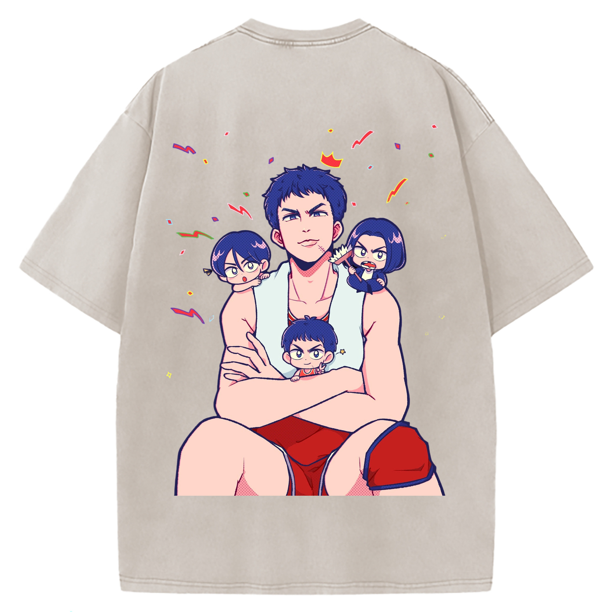 （画像用） SLAM DUNK／スラムダンク 綿100% ヴィンテージ風 半袖Tシャツ（背面プリント）