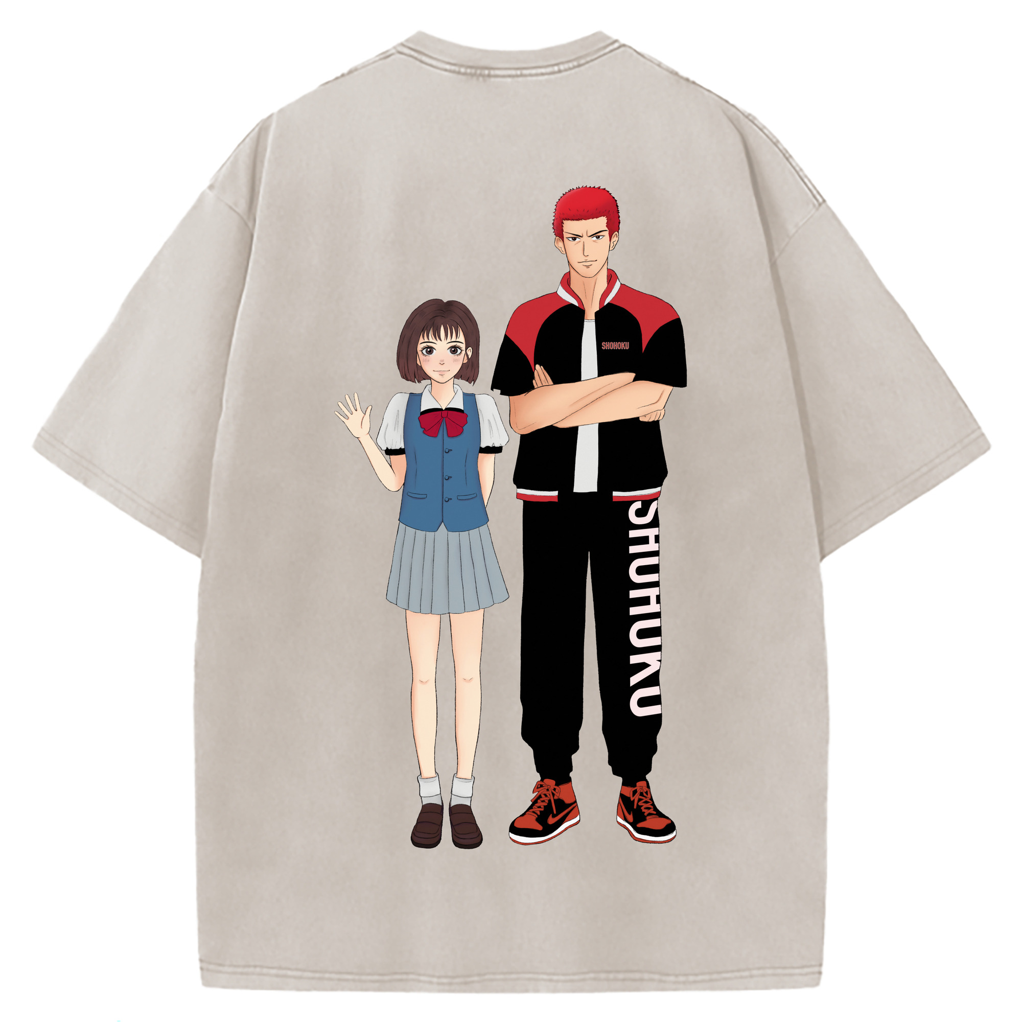 （画像用） SLAM DUNK／スラムダンク 綿100% ヴィンテージ風 半袖Tシャツ（背面プリント）