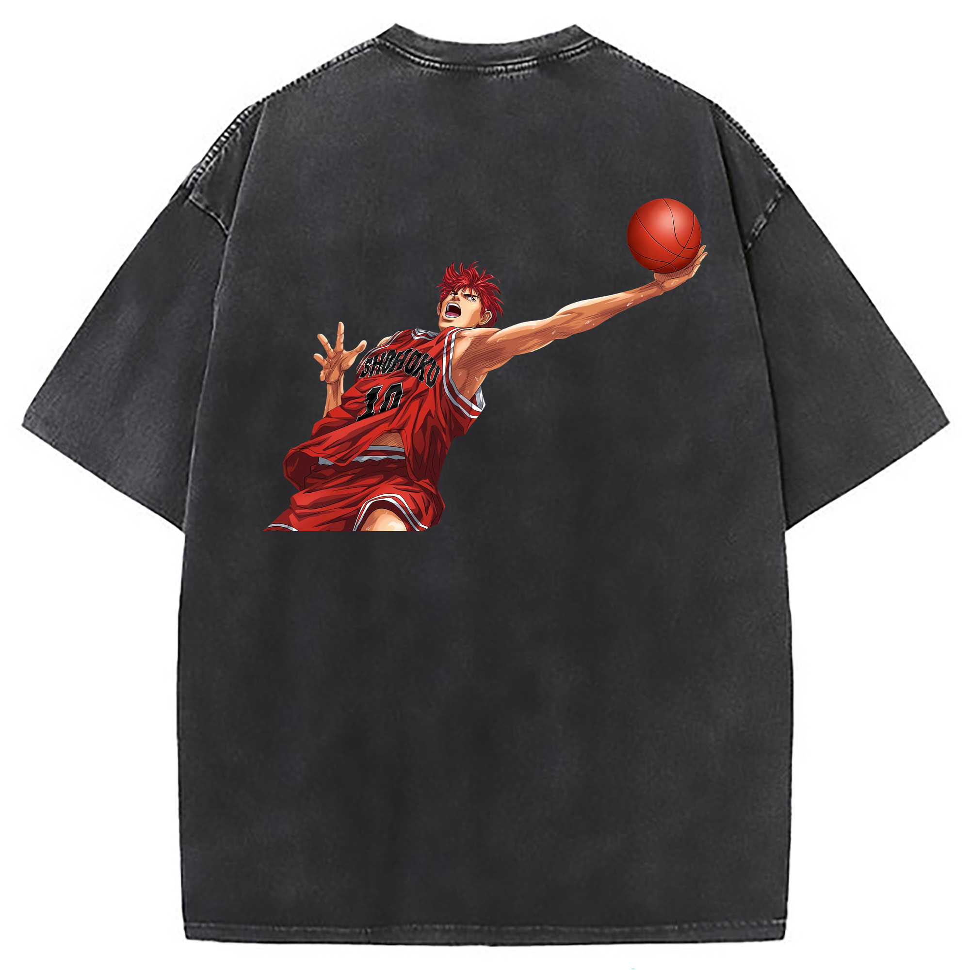 （画像用） SLAM DUNK／スラムダンク 綿100% ヴィンテージ風 半袖Tシャツ（背面プリント）