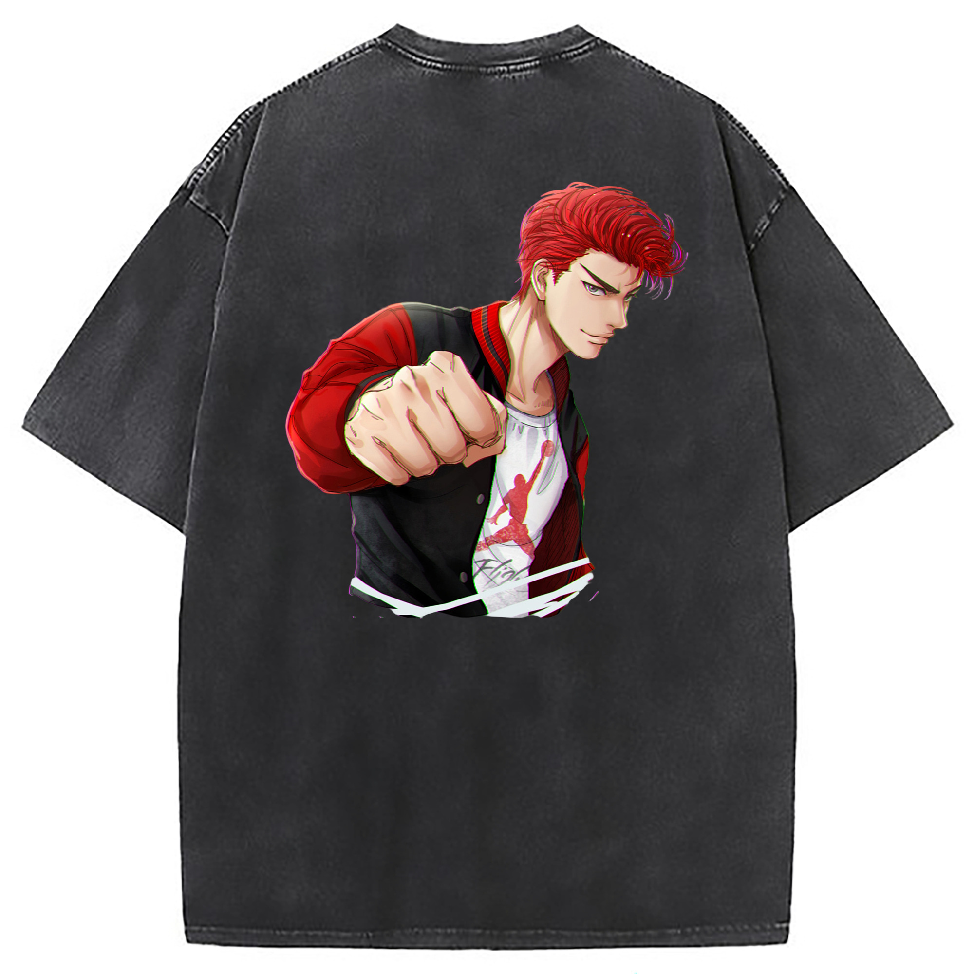 （画像用） SLAM DUNK／スラムダンク 綿100% ヴィンテージ風 半袖Tシャツ（背面プリント）