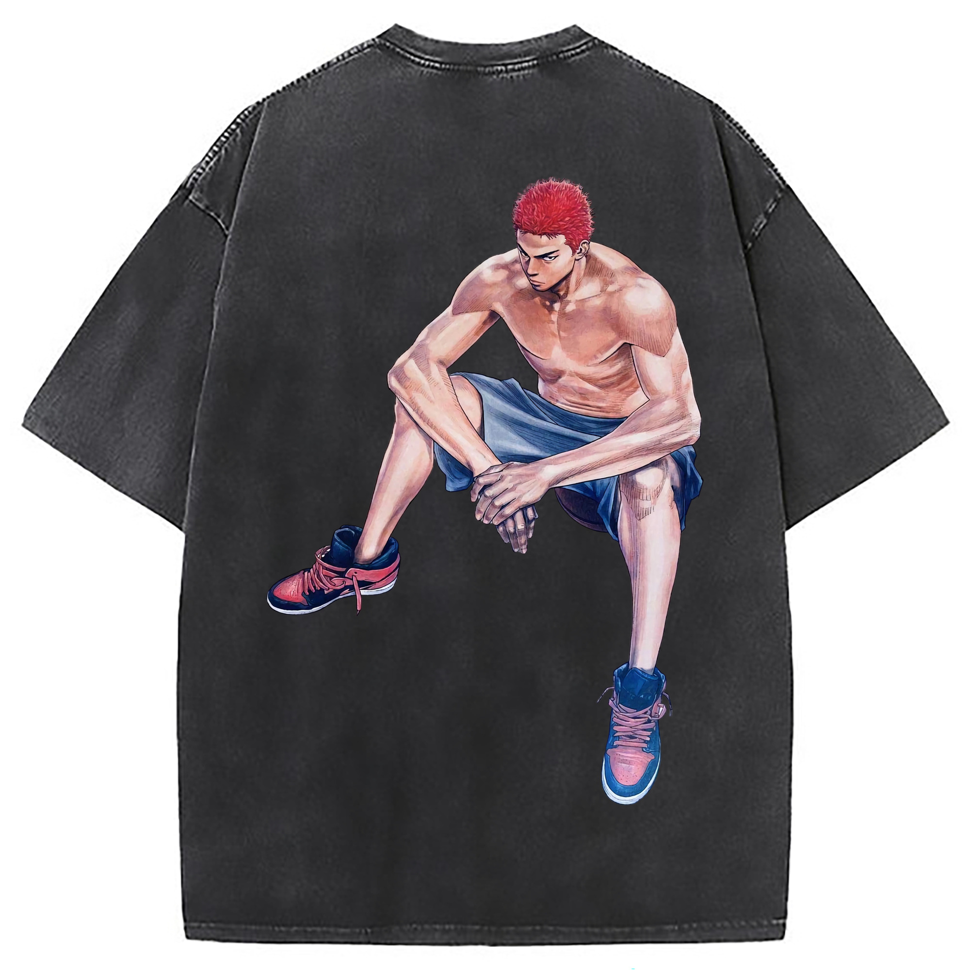 （画像用） SLAM DUNK／スラムダンク 綿100% ヴィンテージ風 半袖Tシャツ（背面プリント）